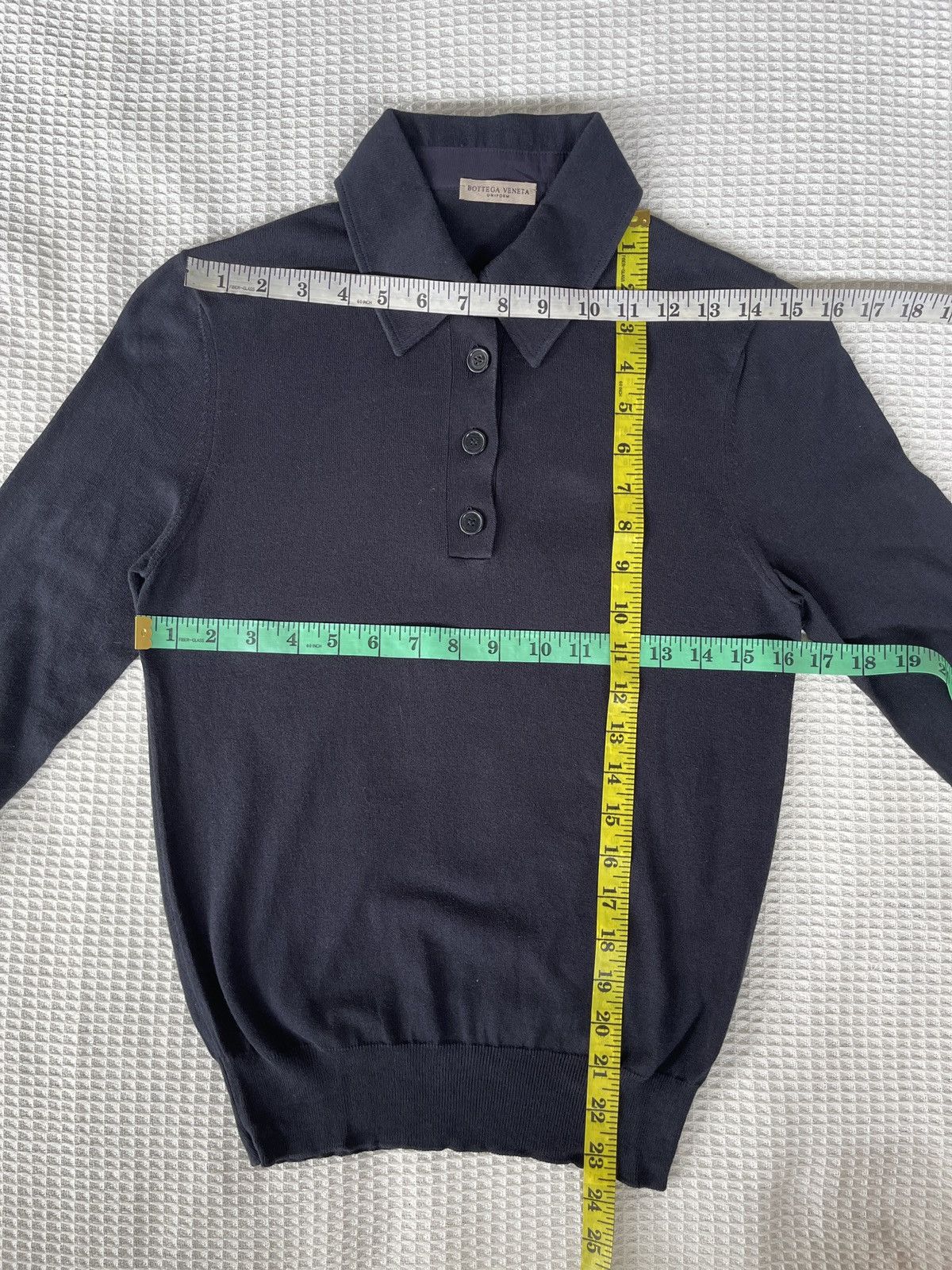 Bottega Veneta Archive🔥BOTTEGA VENETA🔥Uniform Long Sleeve Polo Shirt Size S / US 4 / IT 40 - 9 Thumbnail