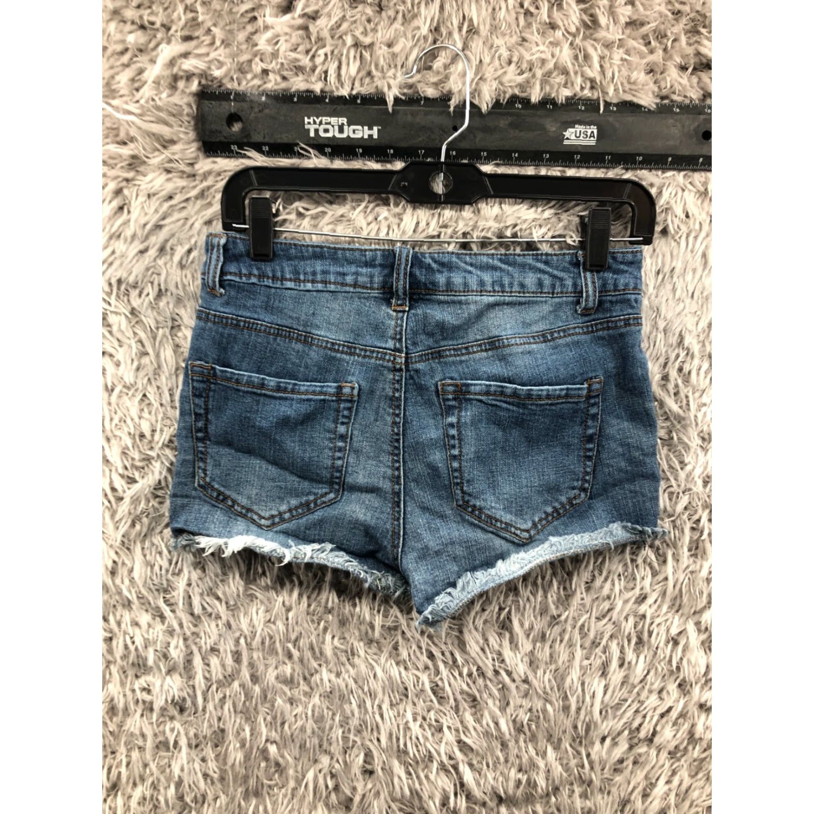 Vintage Mudd Juniors Size 7 Mid Rise Cut-Off Shorts Blue Denim Size 28" / US 6 / IT 42 - 4 Thumbnail