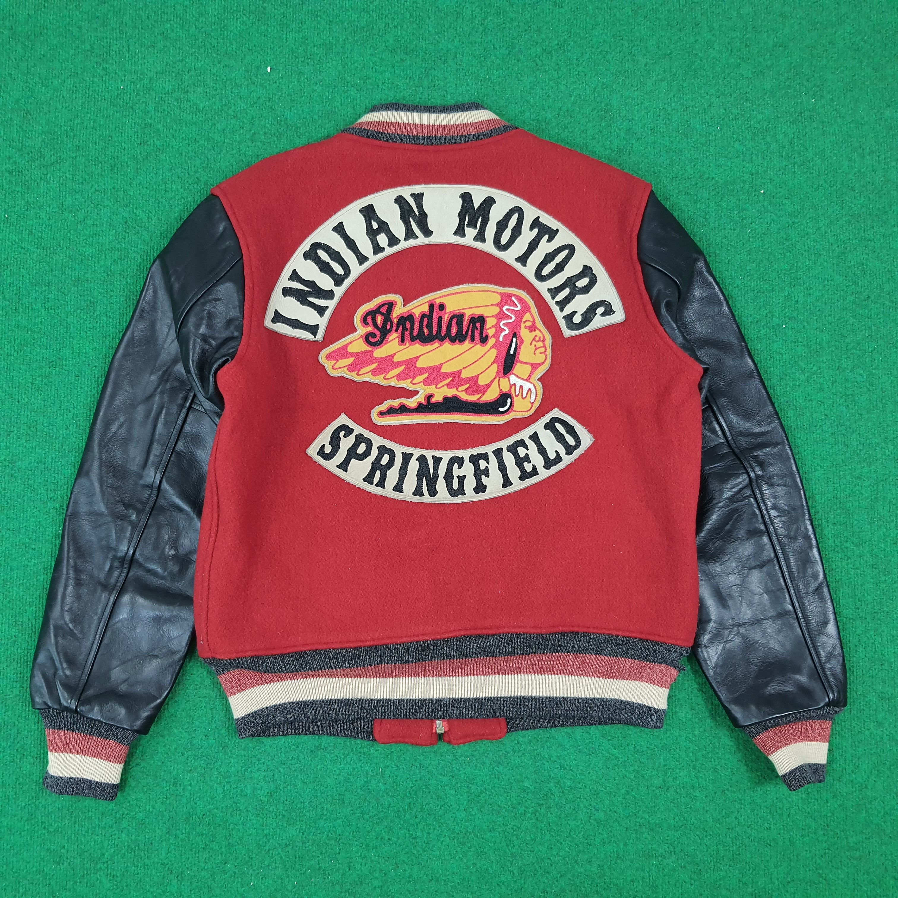 Indian Motorcycle × Vintage Vintage Indian Motors Springfield Varsity Jacket Size US M / EU 48-50 / 2 - 1 Thumbnail