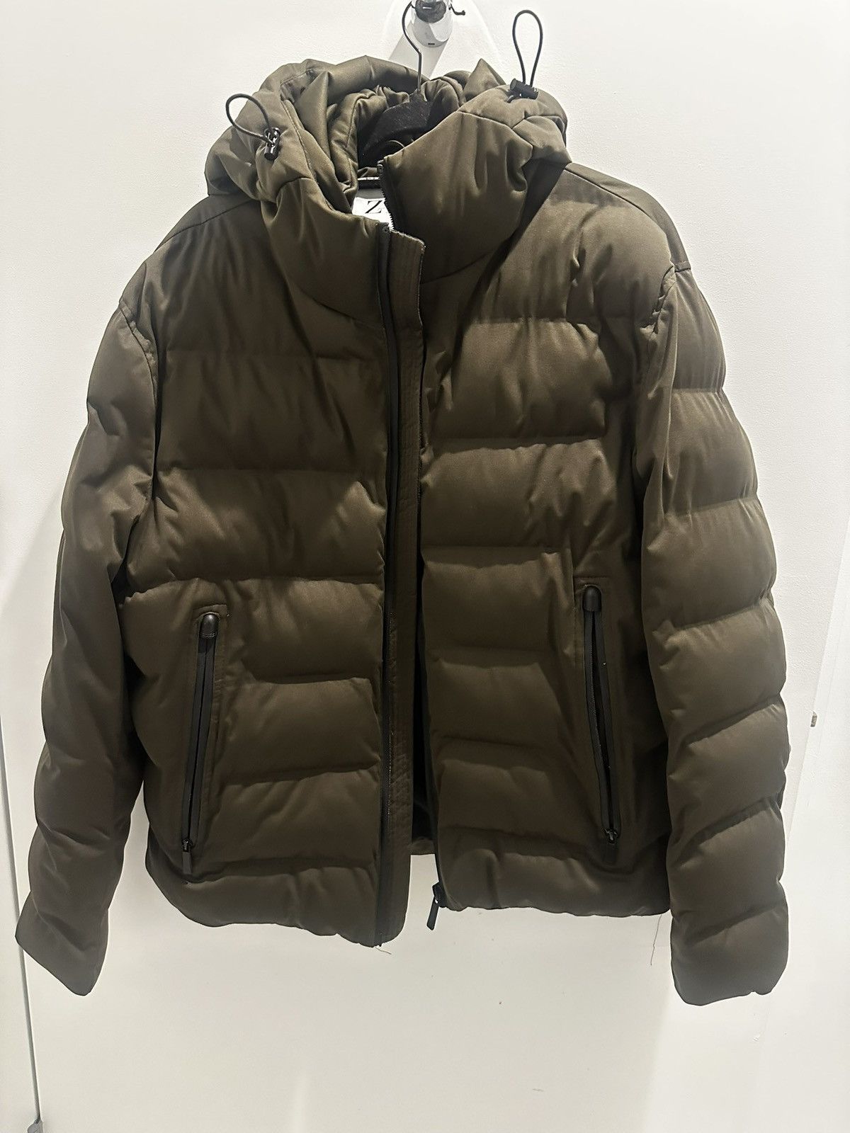 Zara Army Green Zara Puffer Size US XL / EU 56 / 4 - 1 Thumbnail
