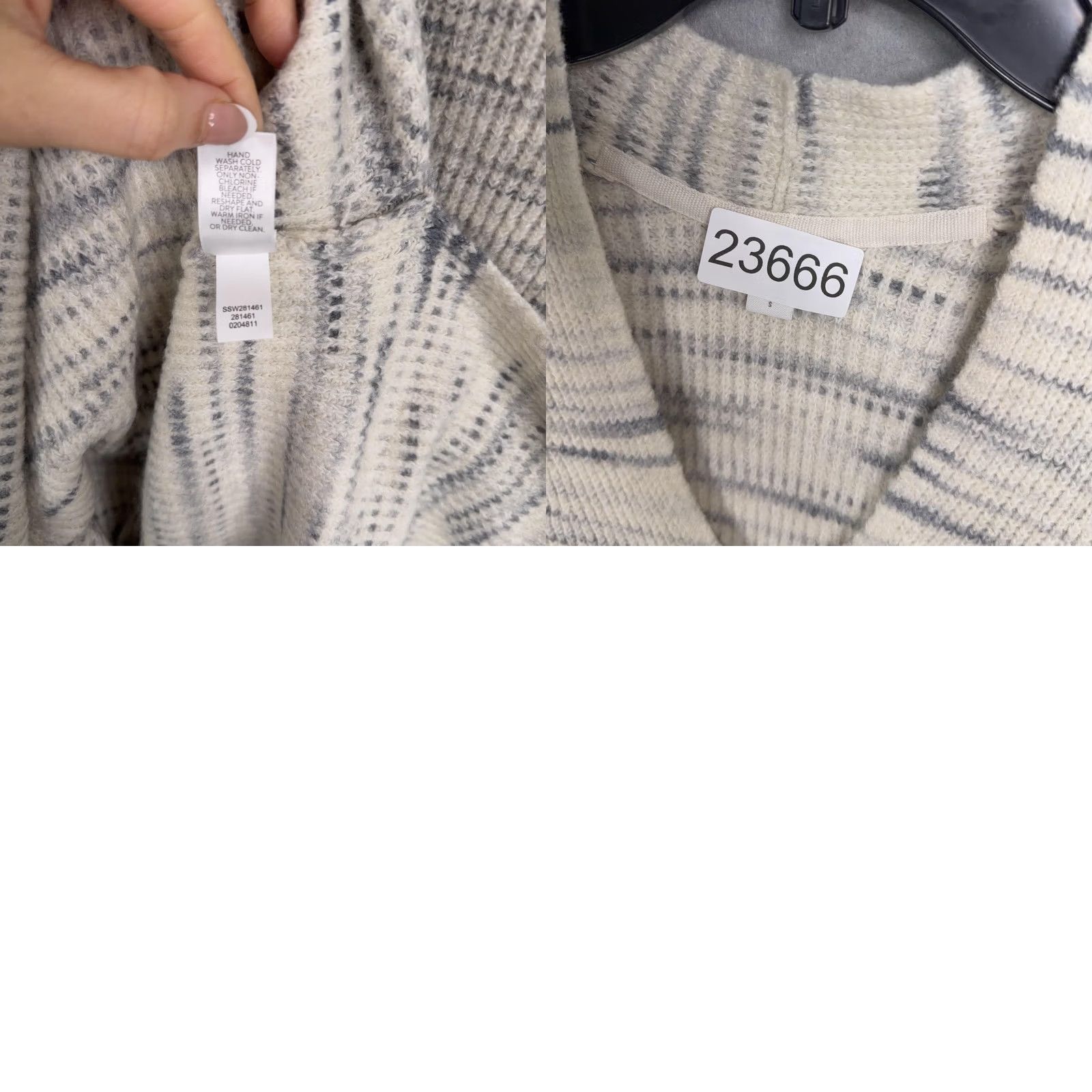 J. Jill Pure Jill Sweater Womens Small White Gray Space Dye V Neck Tunic Pullover Comfy Size S / US 4 / IT 40 - 9 Thumbnail