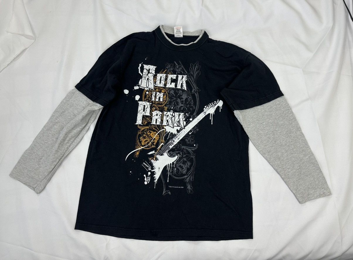 Fruit Of The Loom RARE 2008 Rock Im Park Rock Am Ring Mens Longsleeve 3/4 L Size US L / EU 52-54 / 3 - 1 Thumbnail