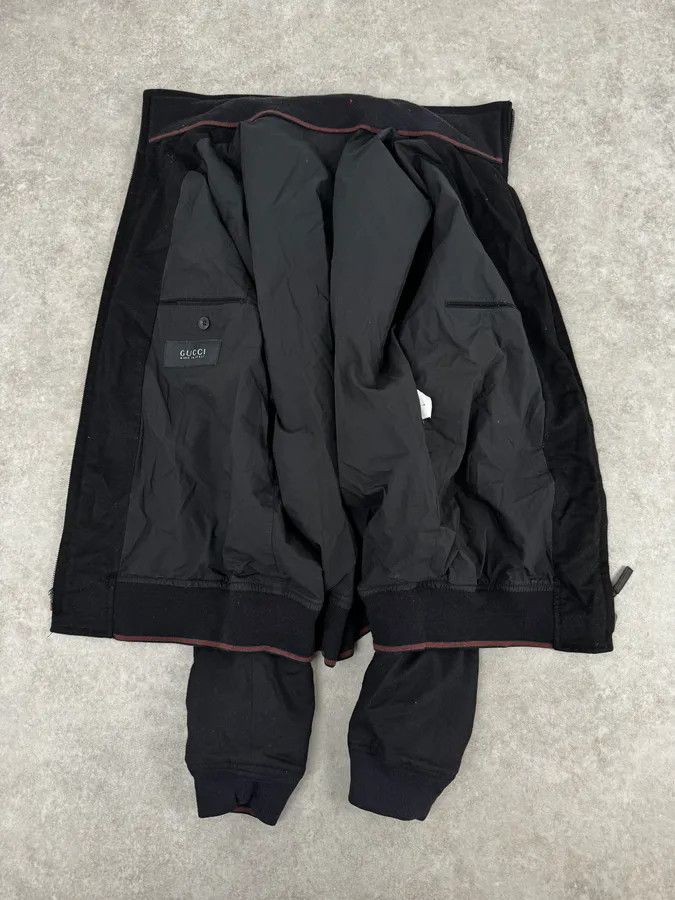 Gucci 2000s Gucci Black Wool Bomber Jacket by Tom Ford Size US M / EU 48-50 / 2 - 8 Thumbnail