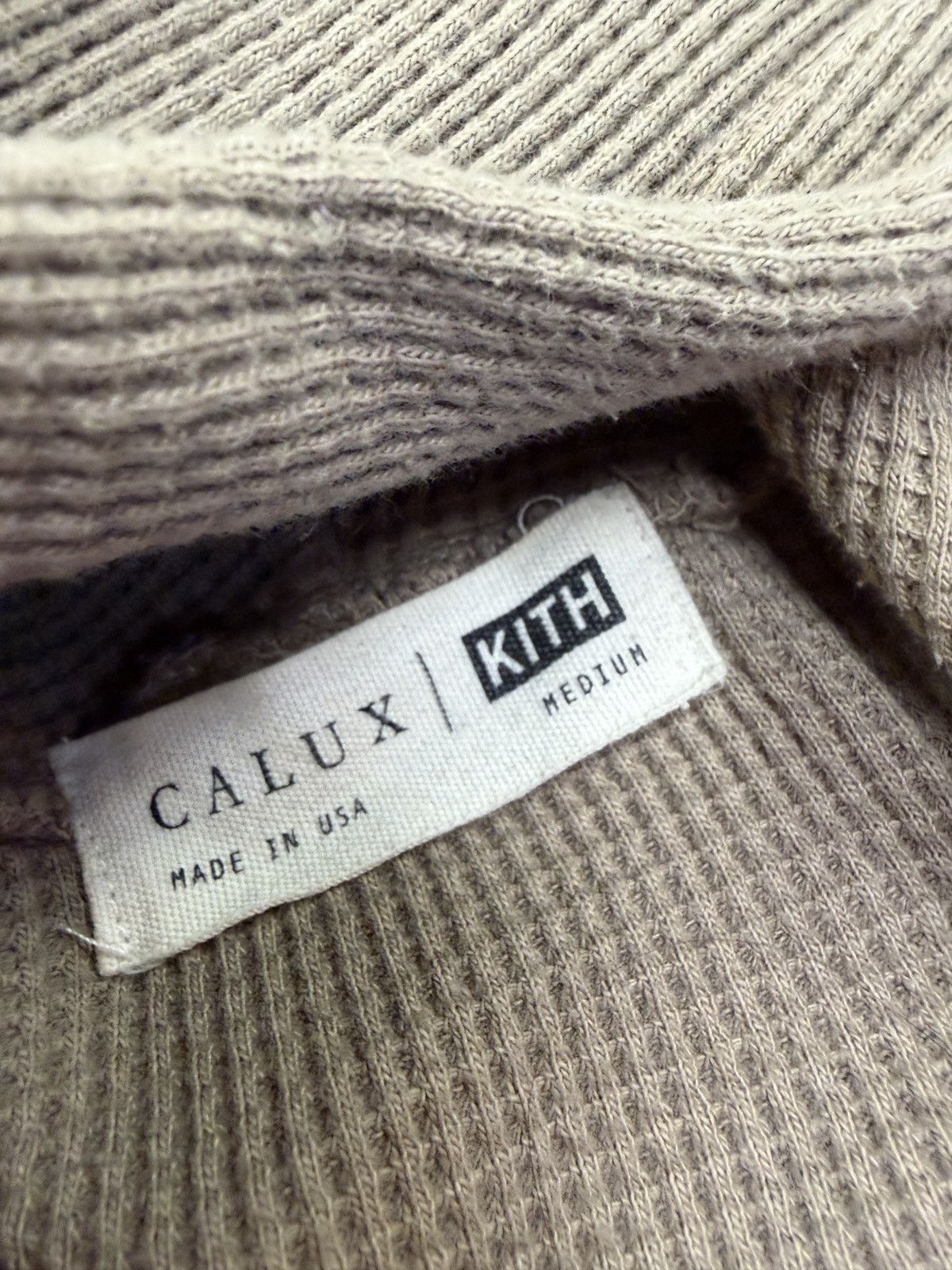 Kith Kith calux waffle hooded sweatshirt Size US M / EU 48-50 / 2 - 2 Thumbnail