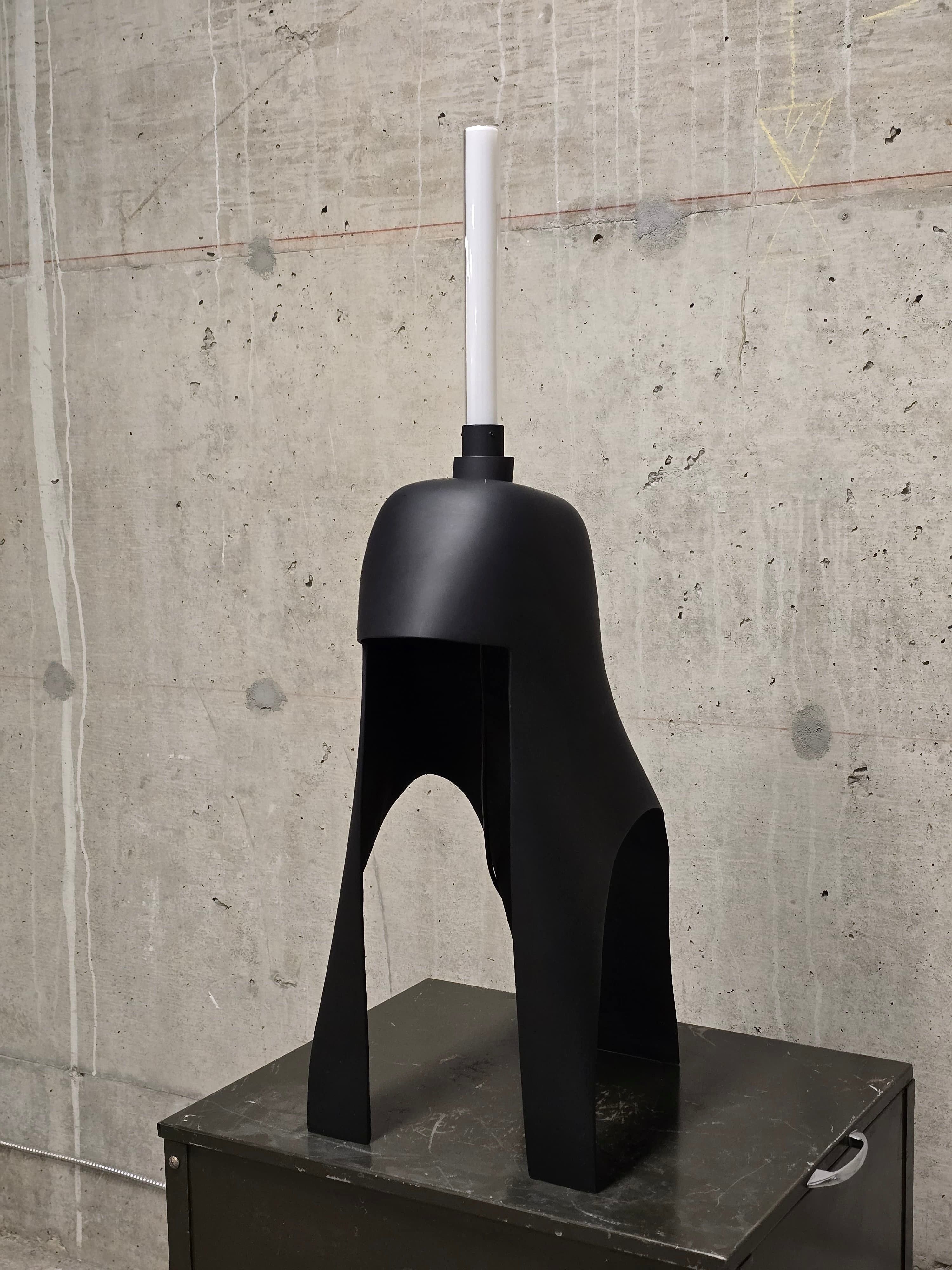 Rick Owens Rick Owens AW22 "STROBE" Black 'HEDJET' Lamp Helmet Size ONE SIZE - 1 Thumbnail