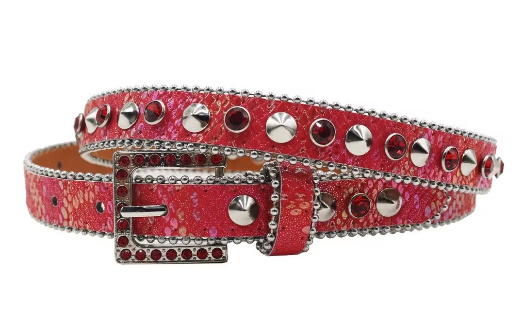 Vintage The rhine and the spiky red lux belts Size ONE SIZE - 2 Thumbnail