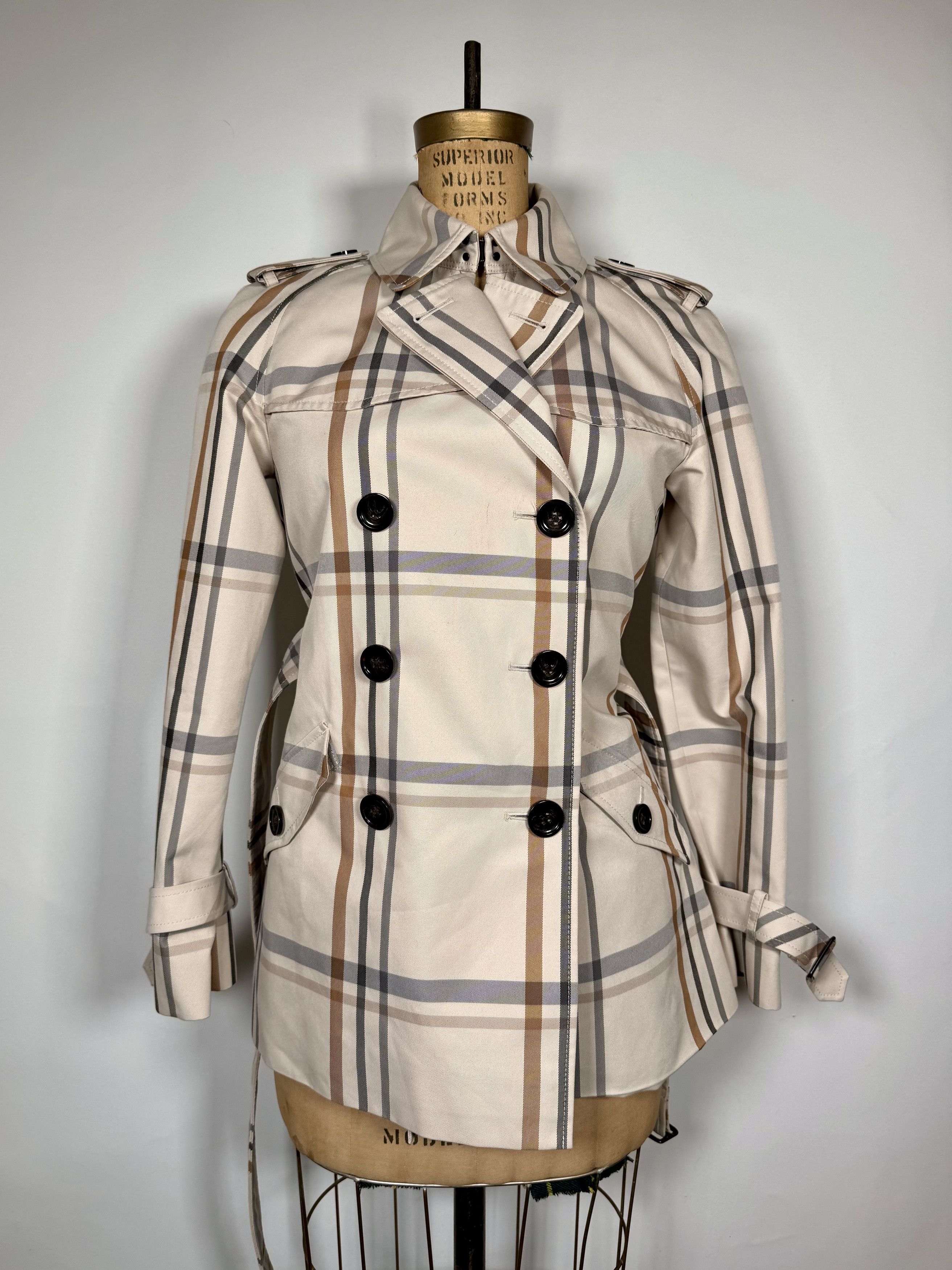 Coach Coach Plaid Trench Coat Jacket Size XS / US 0-2 / IT 36-38 - 1 Thumbnail
