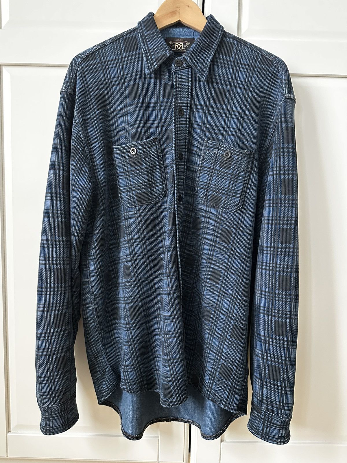 RRL Ralph Lauren RRL Plaid Workshirt Indigo Size US M / EU 48-50 / 2 - 1 Thumbnail