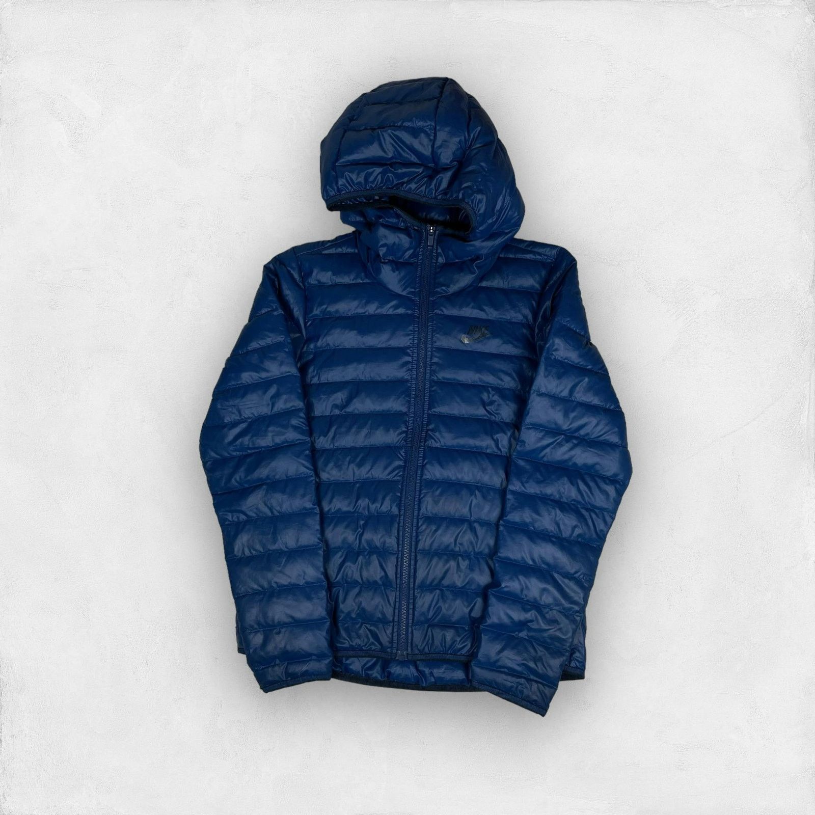 Nike Nike Sportswear Womens Blue Down Fill Hooded Puffer Jacket S Size S / US 4 / IT 40 - 1 Thumbnail
