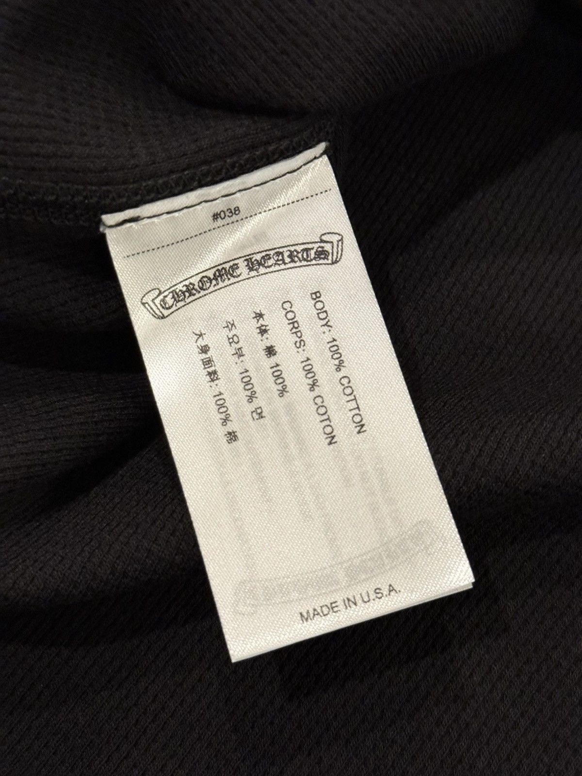 Chrome Hearts Classic Scroll Logo Thermal Long Sleeve Tee Size US XL / EU 56 / 4 - 4 Thumbnail