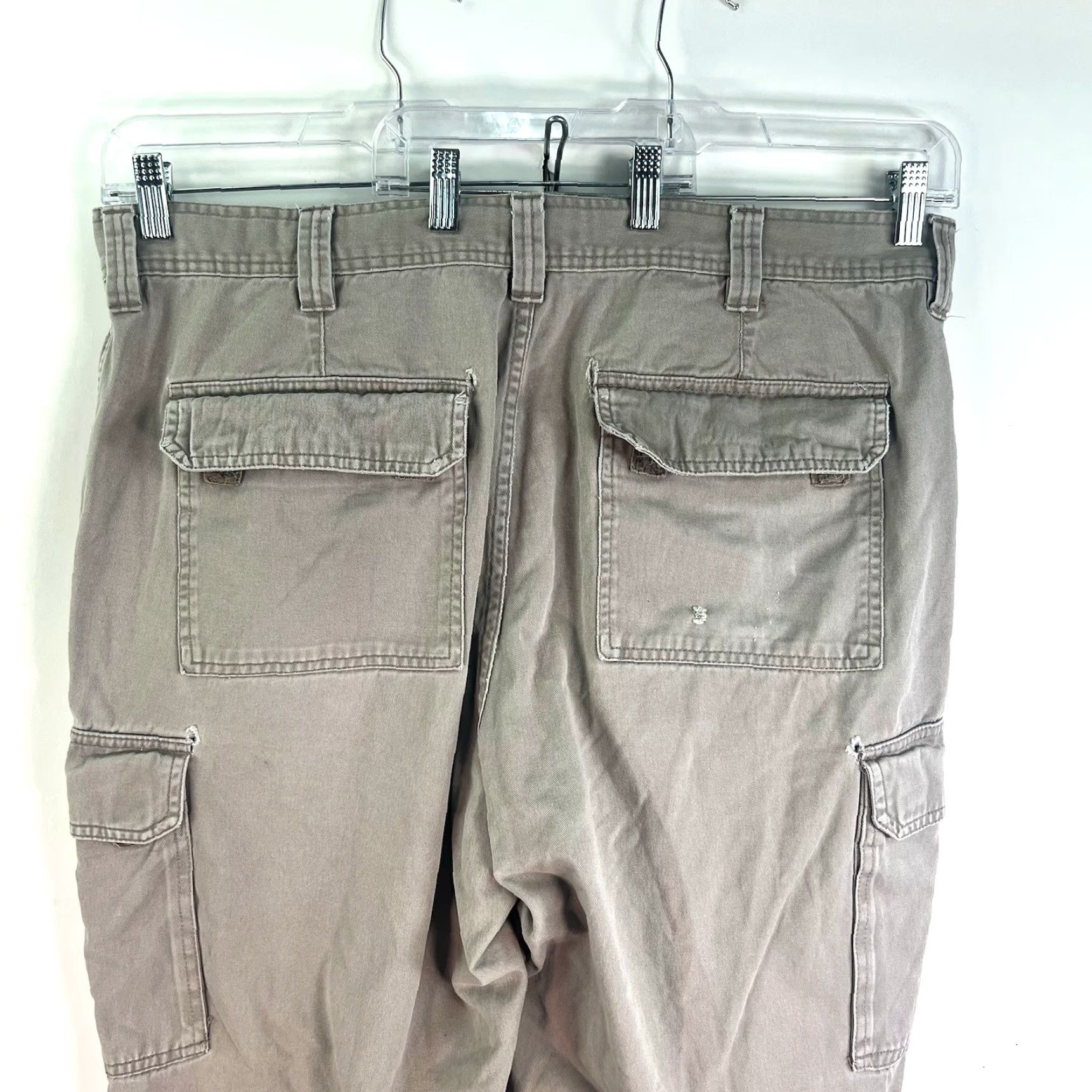 Basic Editions VINTAGE Basic Editions Cargo Pants Mens Size 42 Beige Khakis Casual Workwear 90s Size US 42 / EU 58 - 7 Thumbnail
