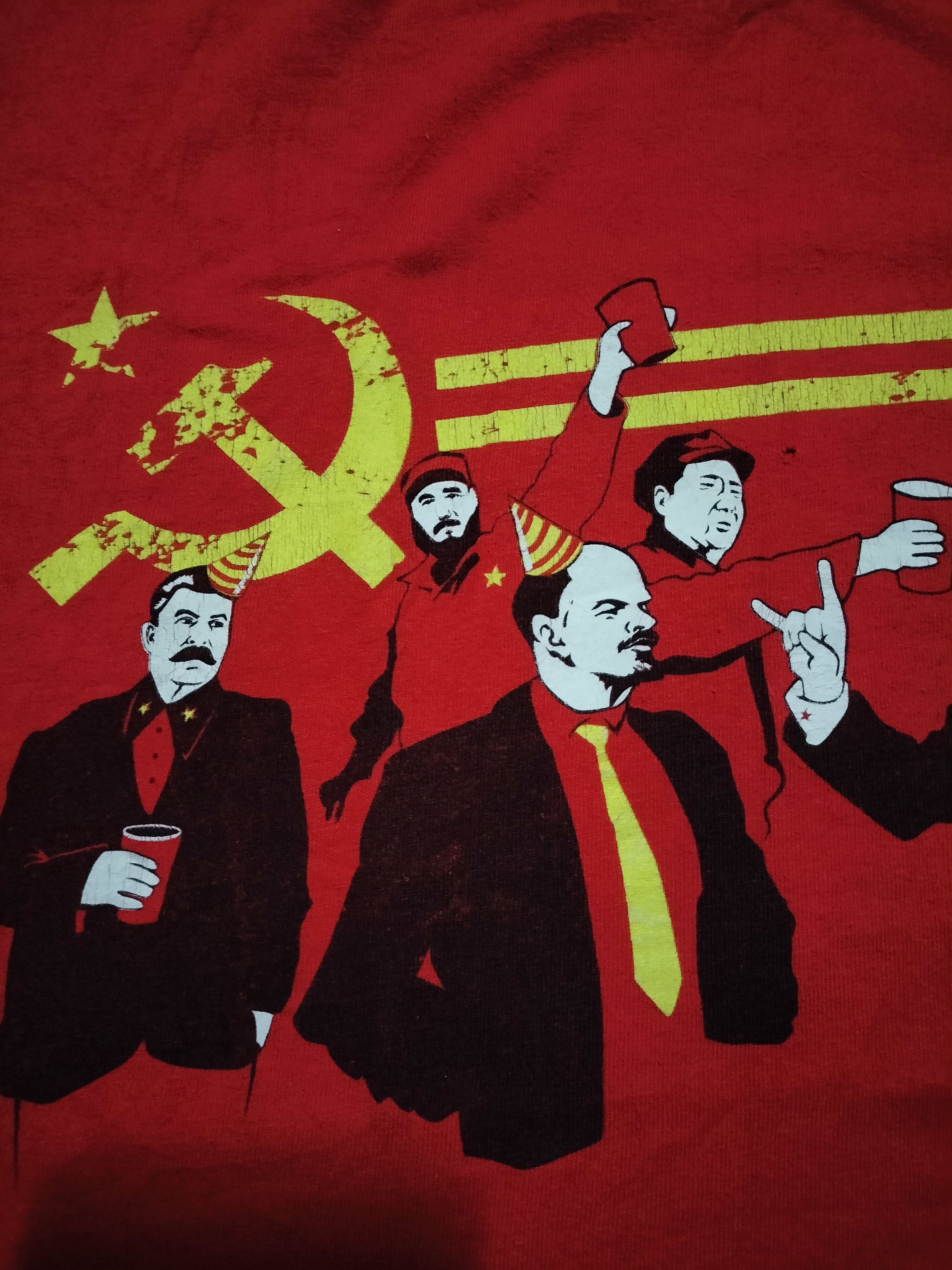Vintage Vintage Communism Stalin Karl Marx Etc ideology of war Size US L / EU 52-54 / 3 - 3 Thumbnail