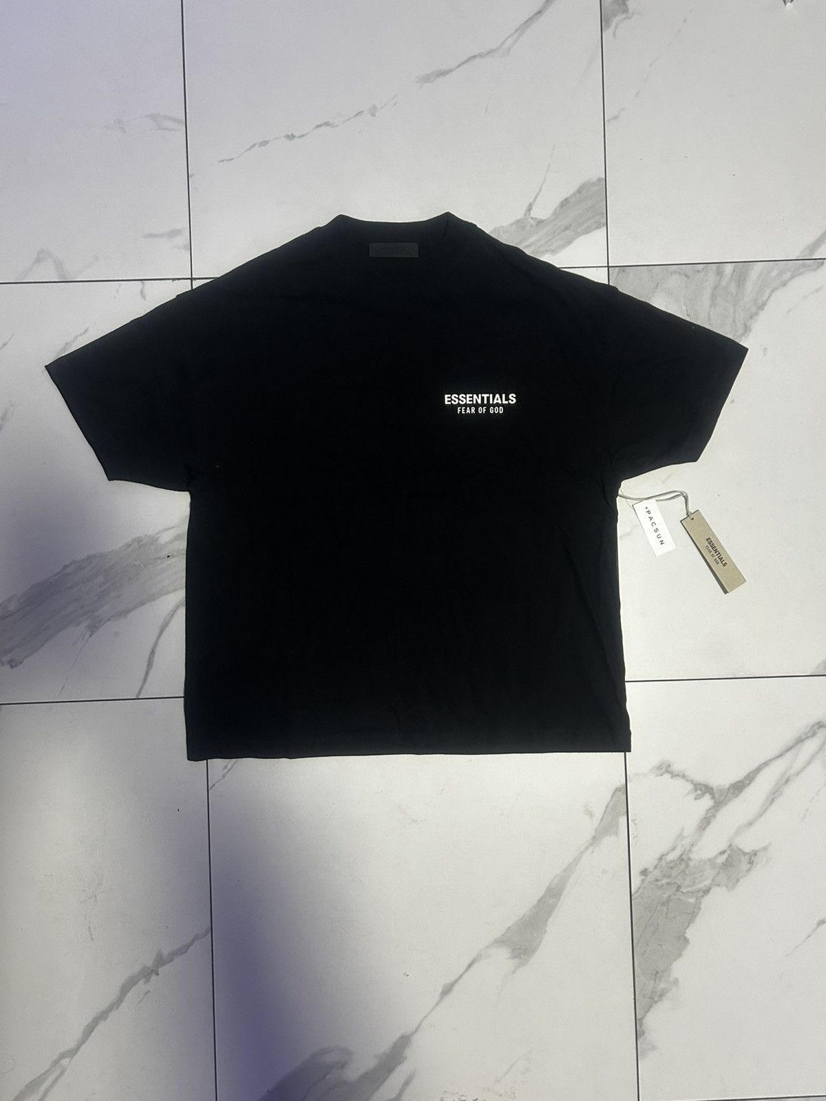 Essentials × Fear of God Fear Of God Essentials Jersey Crewneck T-Shirt ‘Black’ Size US XS / EU 42 / 0 - 1 Thumbnail