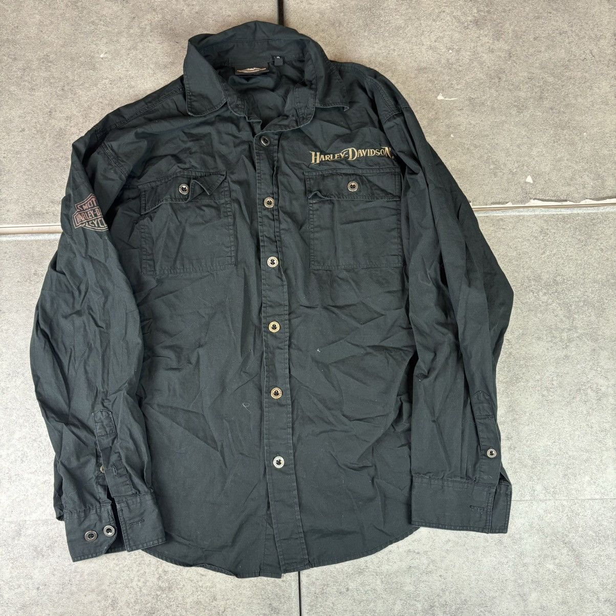 Harley Davidson Y2k black Harley davidson eagle button up Size US M / EU 48-50 / 2 - 8 Thumbnail