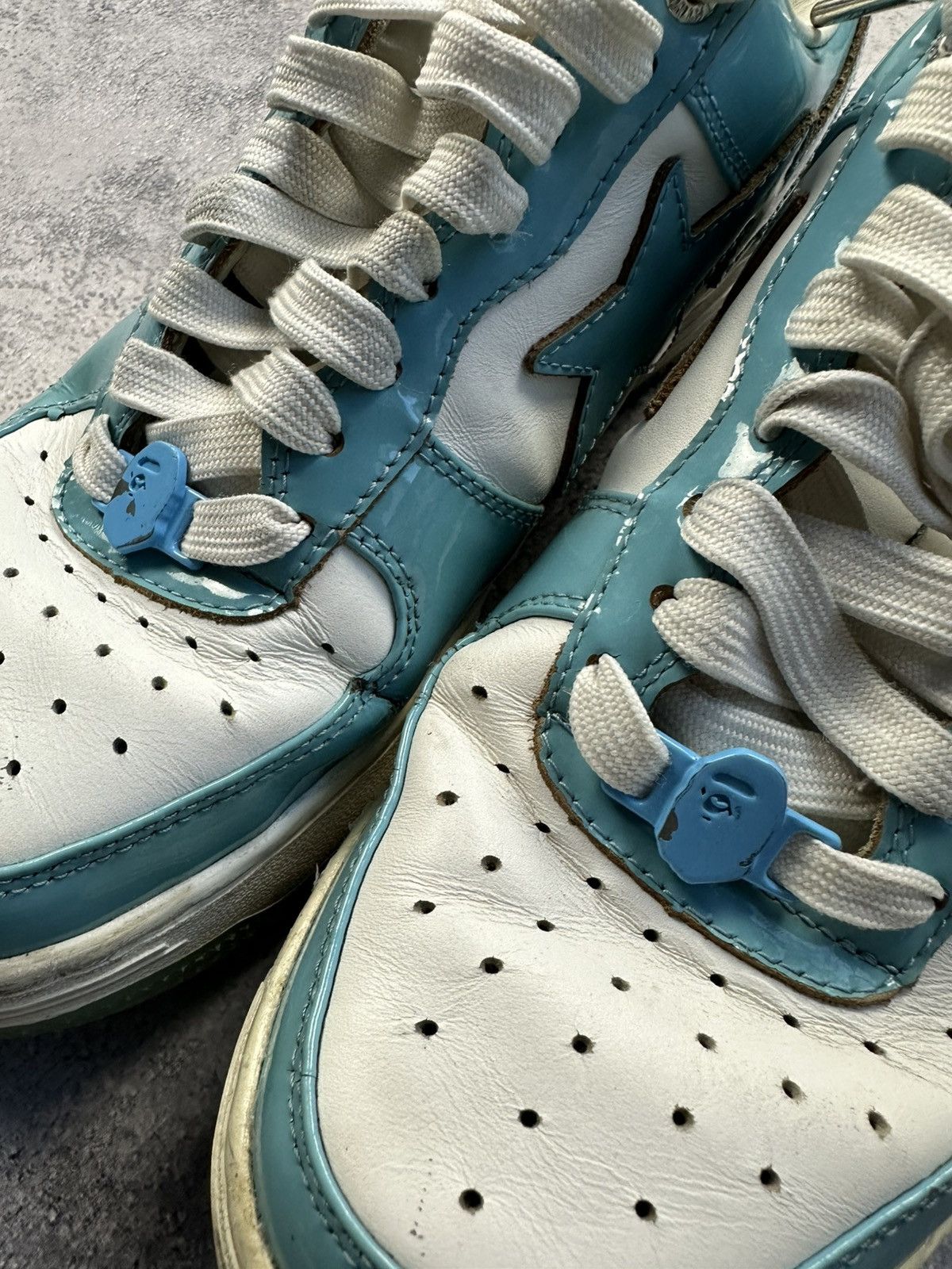 Bape A Bathing Ape Bape Sta Blue White Sneakers size 8.5 Size US 8.5 / EU 41-42 - 6 Thumbnail