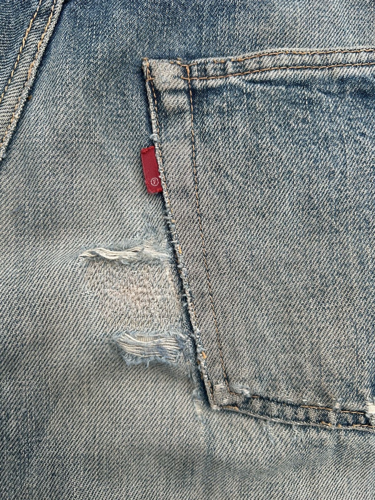 Kapital Vintage FOB Selvedge Distressed Rusty Mudwash Denim Jeans Size US 28 / EU 44 - 13 Thumbnail