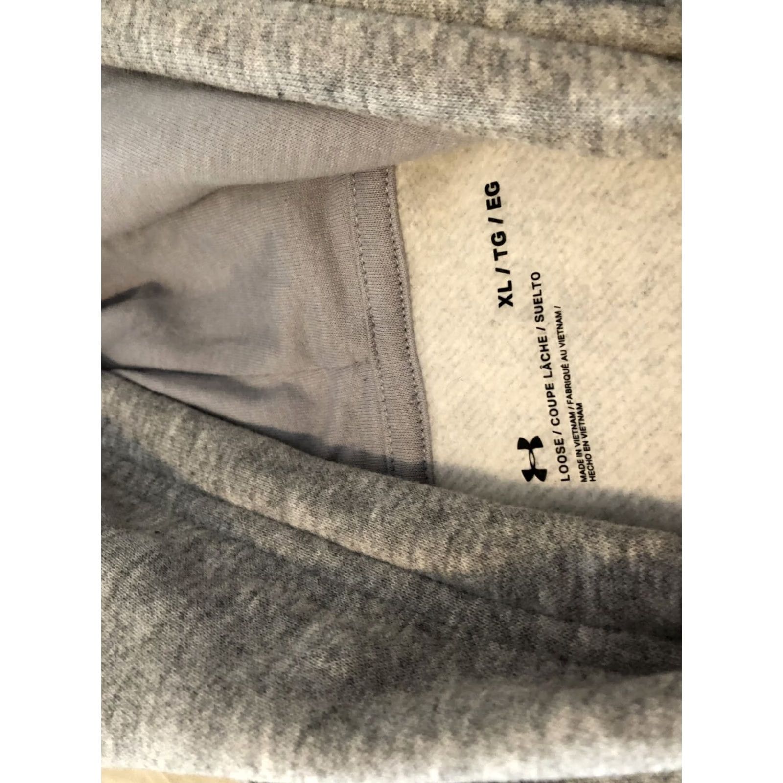 Under Armour Mens Under Armour Hoodie Sweater XL Grey Gray Cotton New Size US XL / EU 56 / 4 - 6 Thumbnail