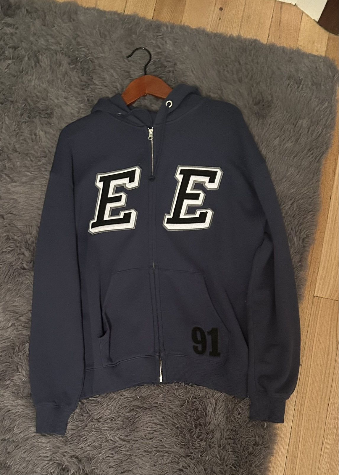 Eric Emanuel Eric Emanuel Felt Zip-Up Hoodie Size US L / EU 52-54 / 3 - 1 Thumbnail