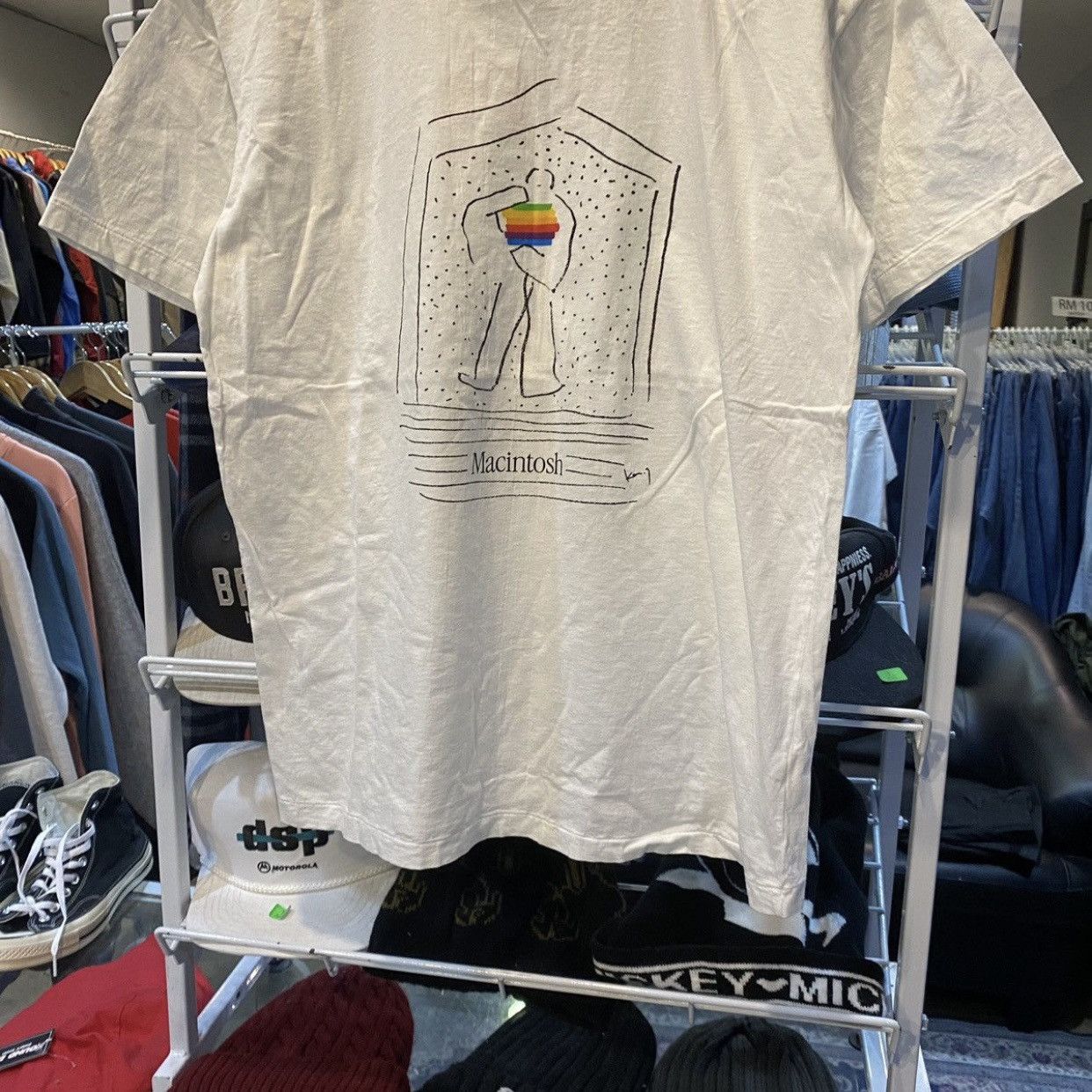 Apple 80s 90s MACINTOSH APPLE Promo Tee T-Shirt Size US M / EU 48-50 / 2 - 4 Thumbnail