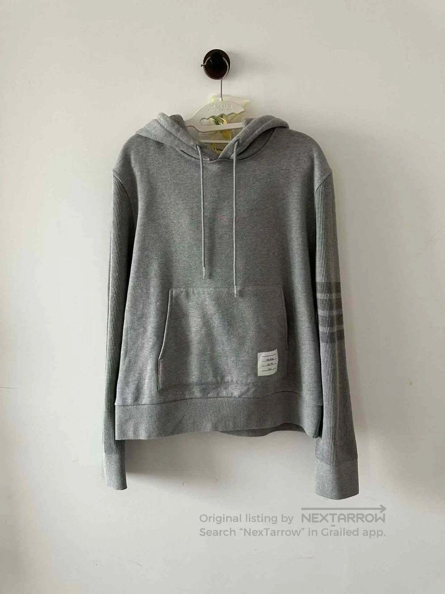 Thom Browne Thom Browne Grey Knit Patchwork Hoodie| Size M / US 6-8 / IT 42-44 - 1 Thumbnail