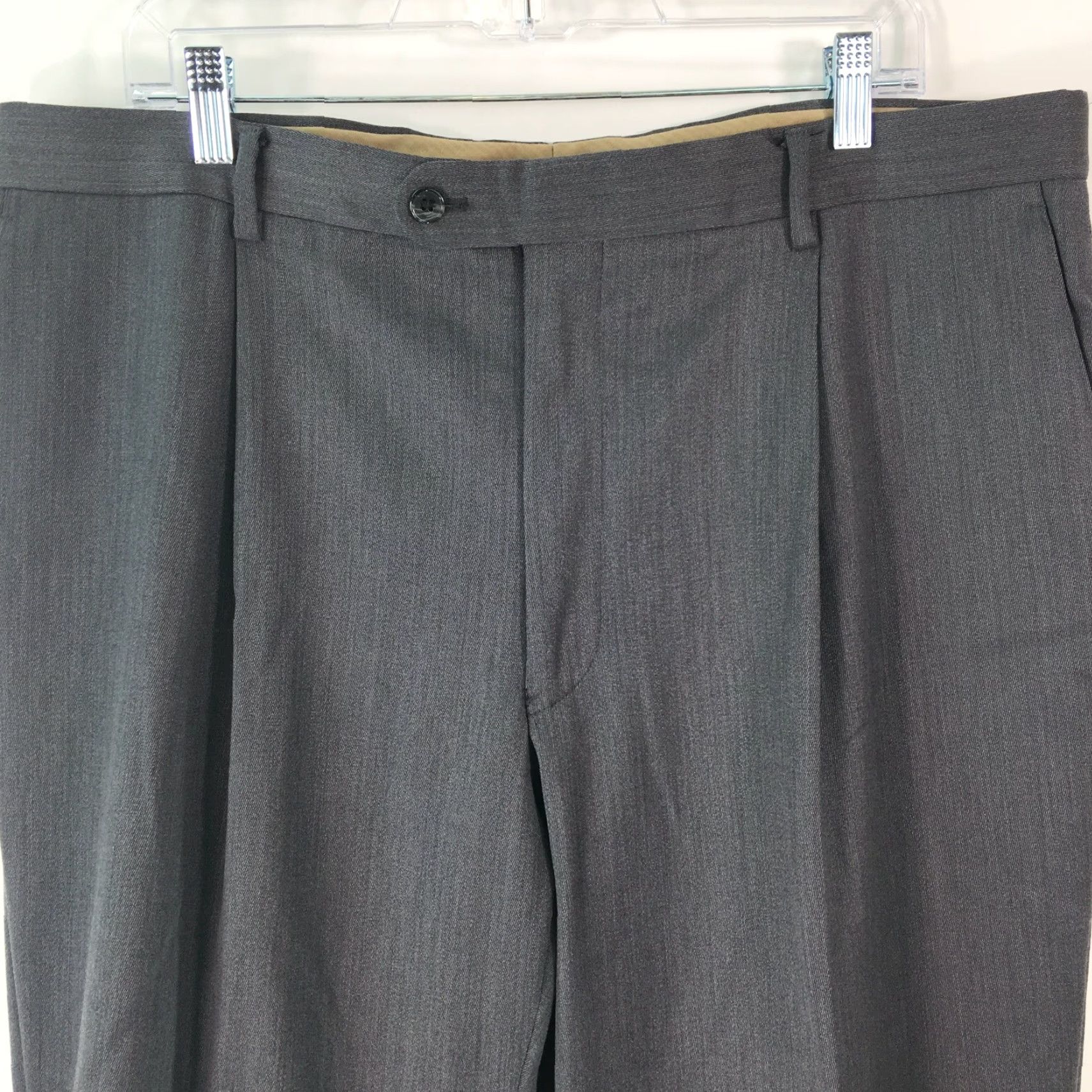 Joseph Abboud Joseph Abboud Gray Pleated Front Cuffed Dress Pants Size 38x32 Regular Mens Size US 38 / EU 54 - 2 Thumbnail