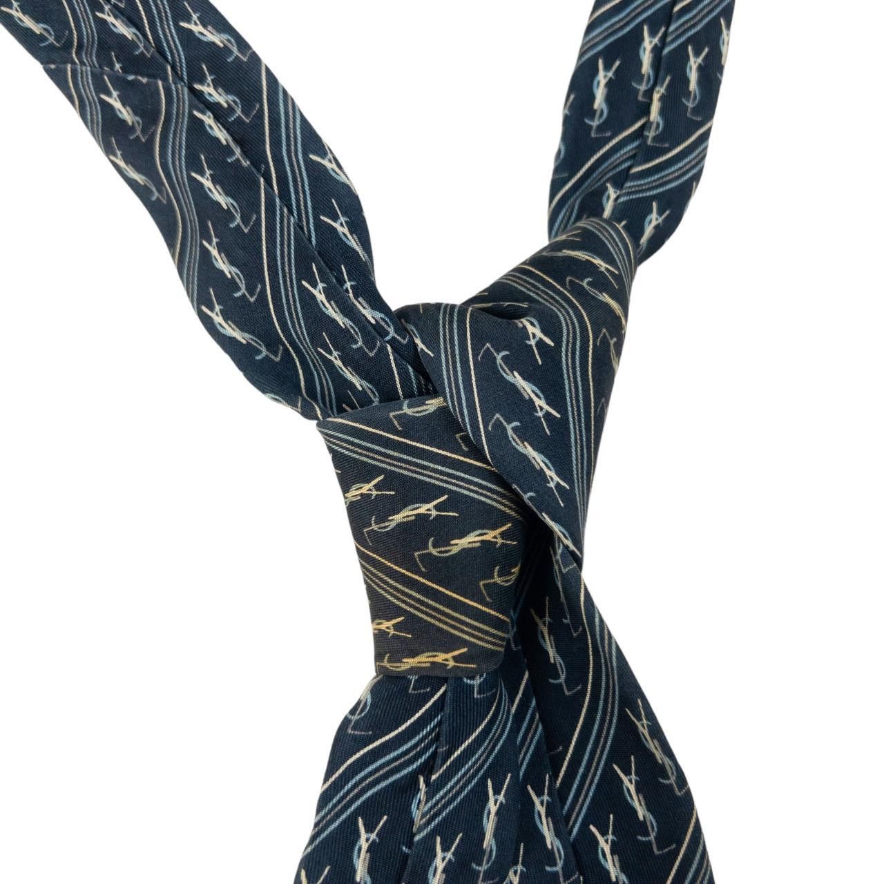 Yves Saint Laurent Vintage YSL Yves Saint Laurent Monogram Tie Size ONE SIZE - 4 Thumbnail