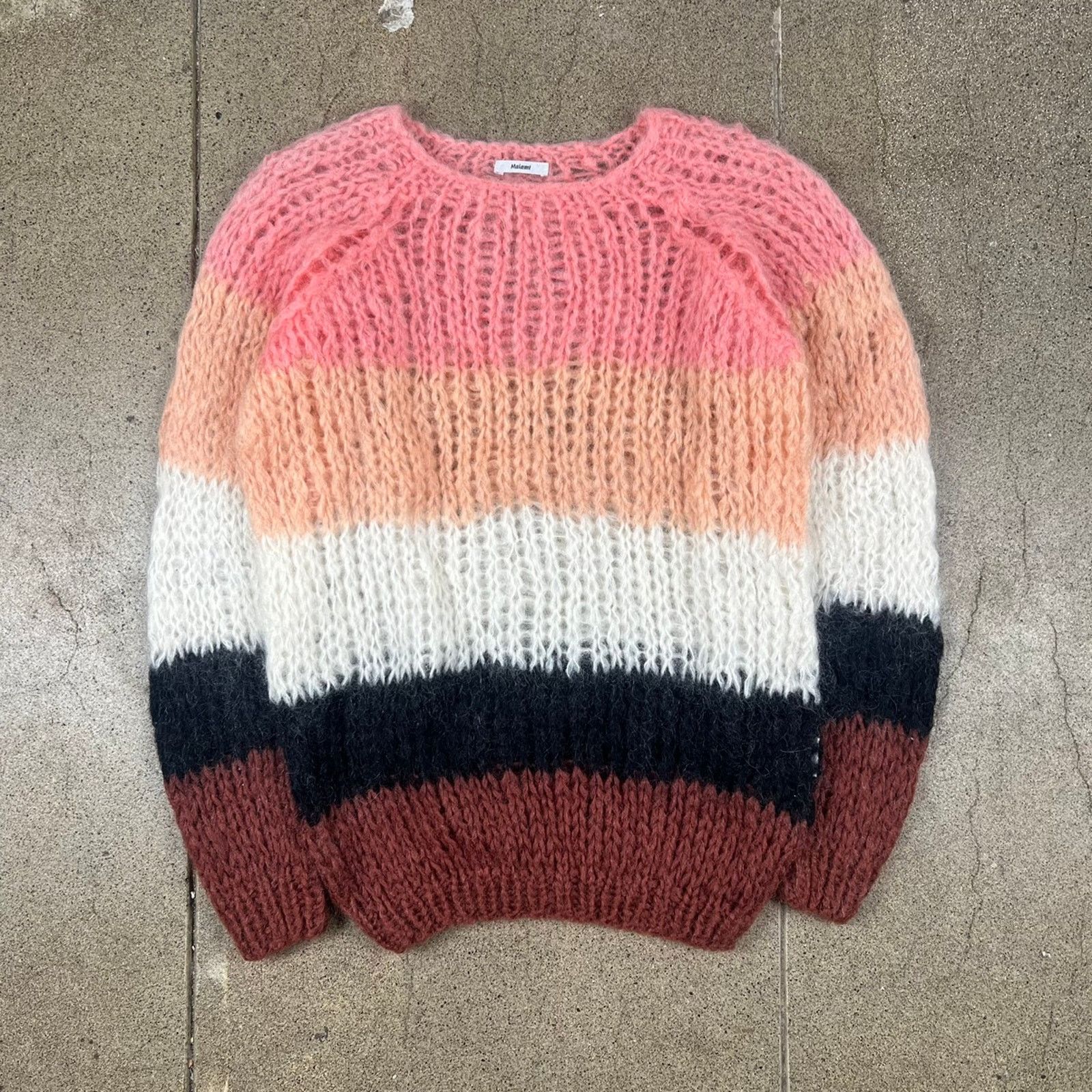 Designer Punk mohair loose knit sweater Maiami ($450 MSRP) Size M / US 6-8 / IT 42-44 - 1 Thumbnail