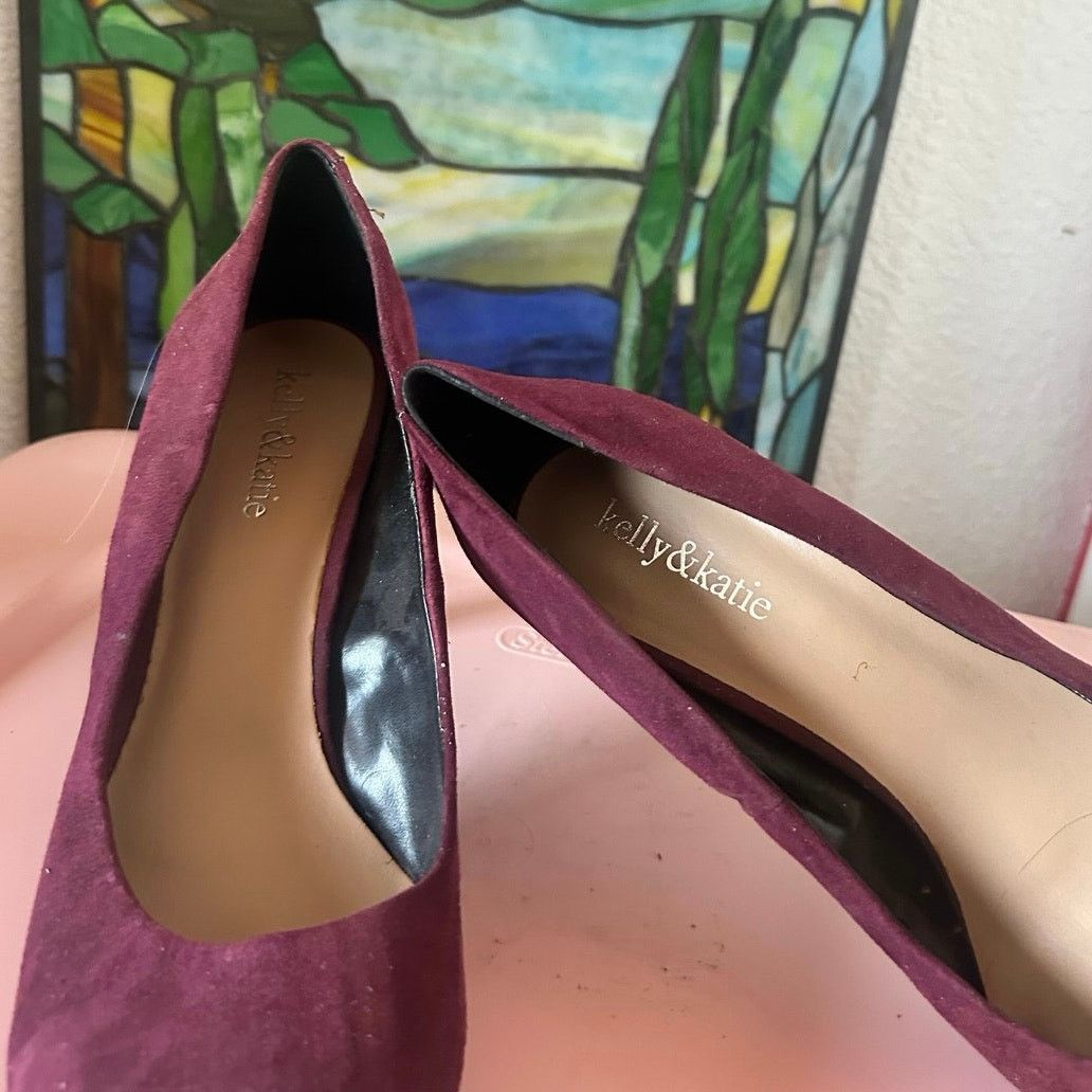 Other kelly&katie red burgundy stiletto heels shoes Size US 9.5 / IT 39.5 - 3 Thumbnail