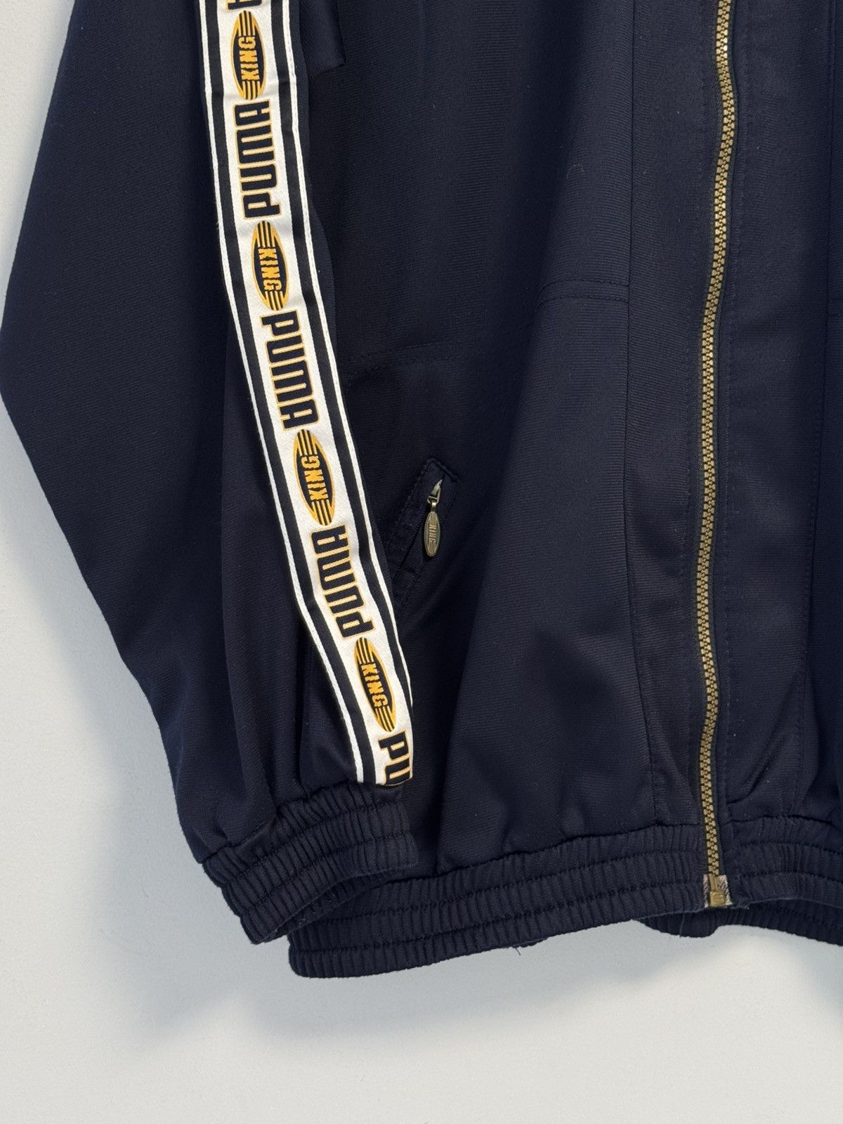 Puma Vintage Puma King Track Jacket Navy Blue Tape Logo Size US XL / EU 56 / 4 - 7 Thumbnail