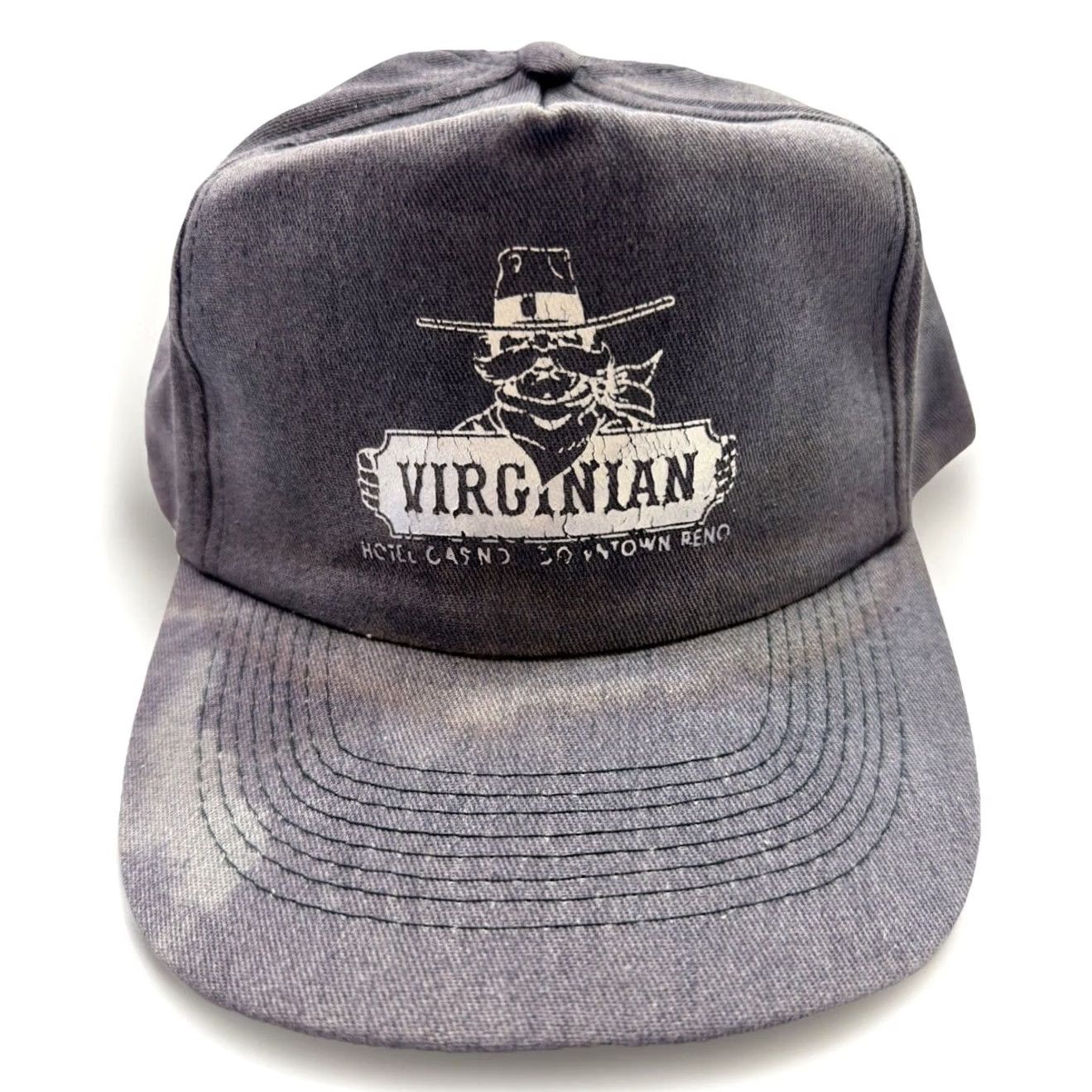 Vintage VINTAGE Kc Virginian Hotel Casino Downtown Reno SnapBack Hat Blue Men One Size Adjustable Size ONE SIZE - 2 Thumbnail