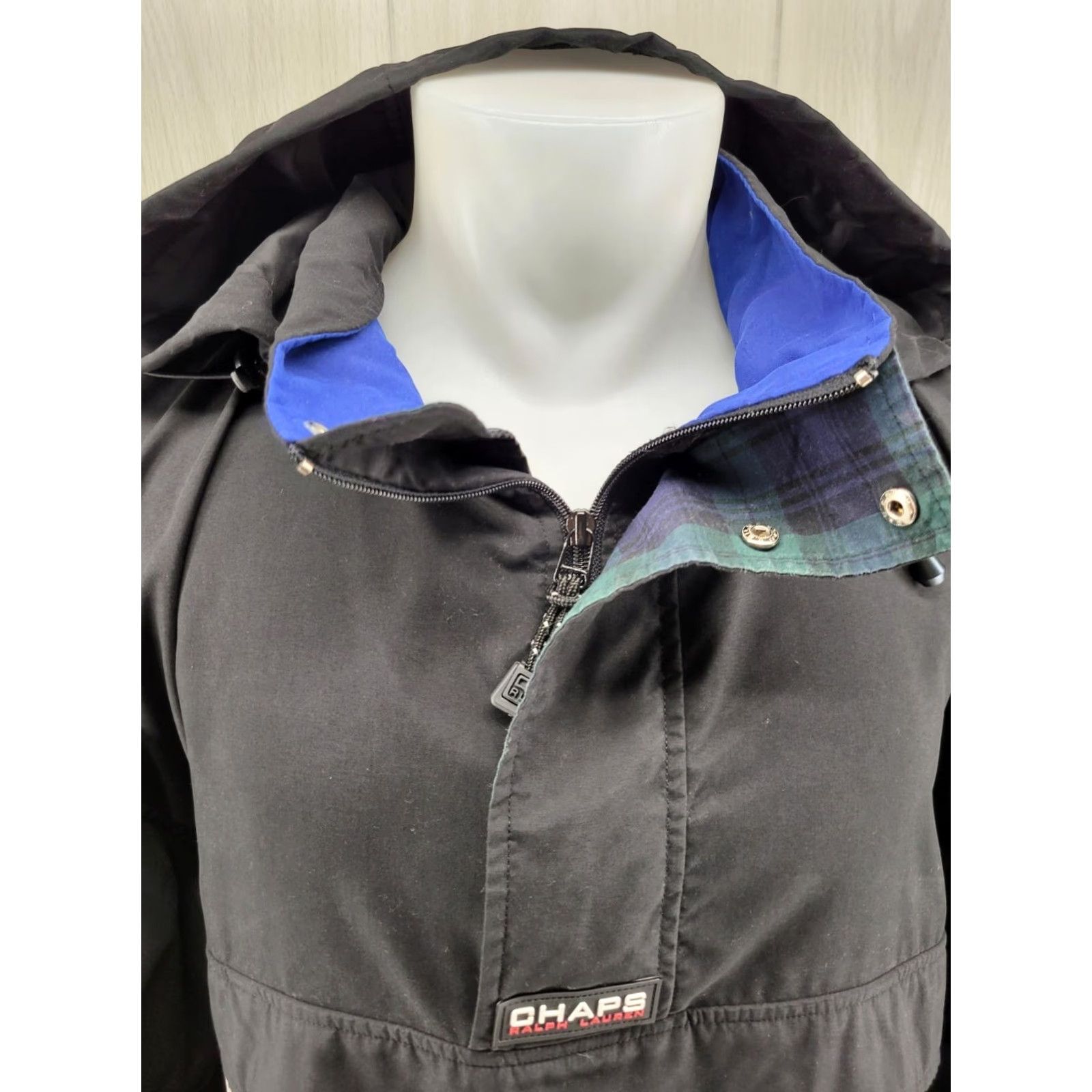 Ralph Lauren VINTAGE Chaps Ralph Lauren Mens Black 1/4 Zip Pullover Windbreaker Jacket XL Size US XL / EU 56 / 4 - 2 Thumbnail