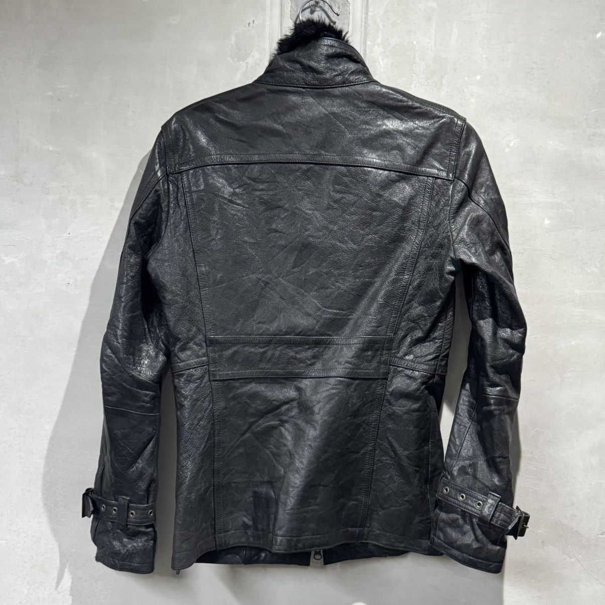 Tornado Mart Rare Tornado Mart Japan Fur Buckled Leather Jacket Size US M / EU 48-50 / 2 - 13 Thumbnail