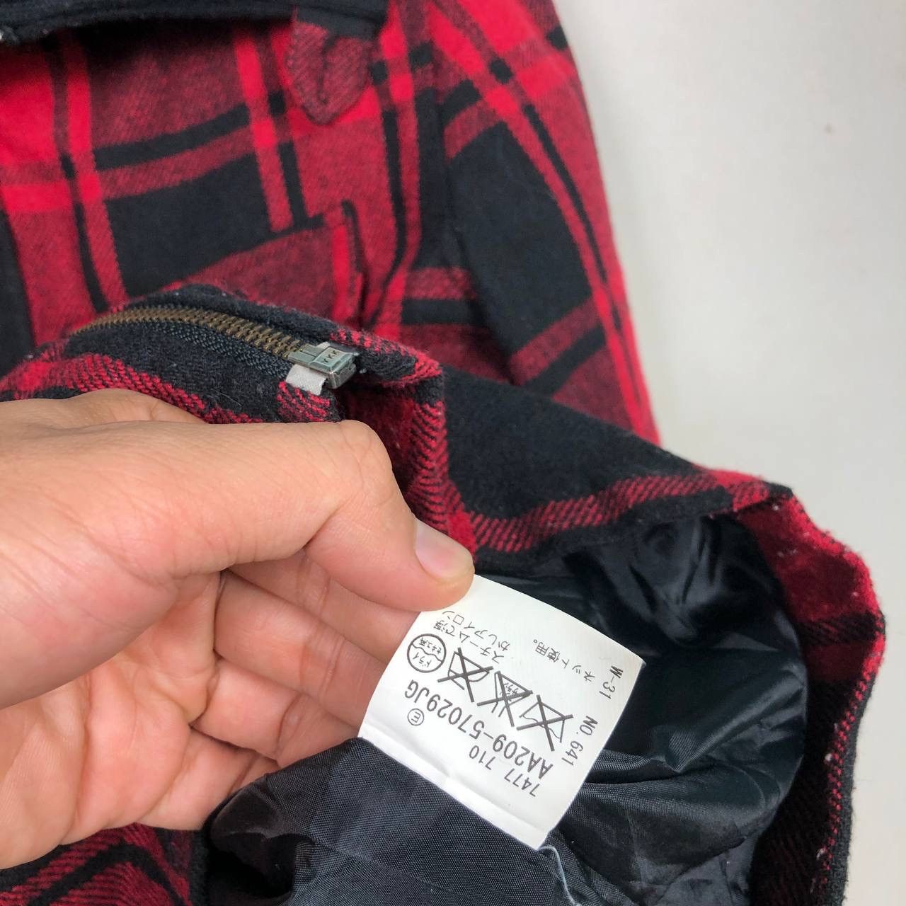 Japanese Brand Made in Heaven Plaid Tartan Wool Cruiser Jacket Punk Goth Size US M / EU 48-50 / 2 - 9 Thumbnail
