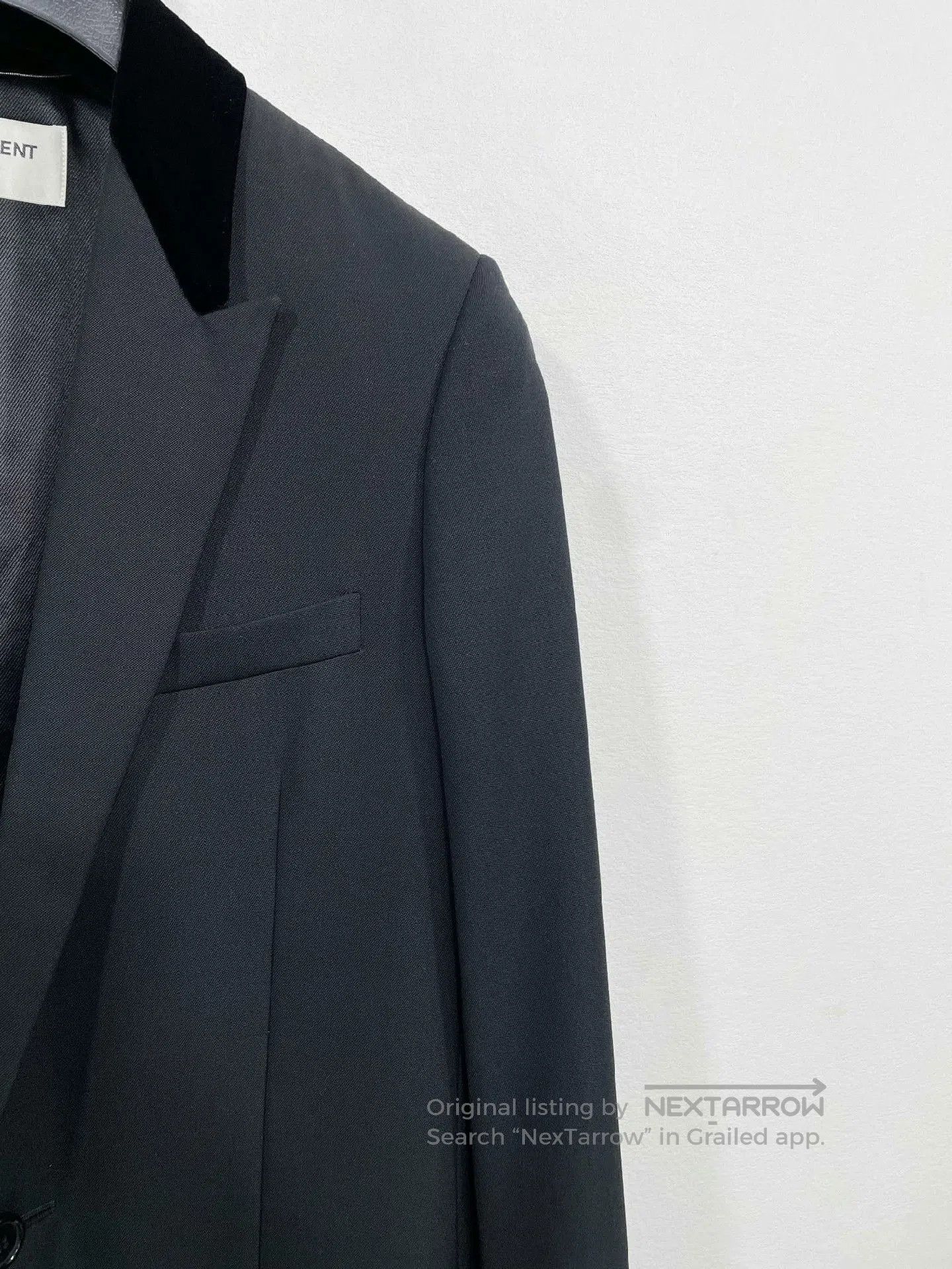 Saint Laurent Paris SAINT LAURENT Men's Black Wool Coat. Size US S / EU 44-46 / 1 - 3 Thumbnail