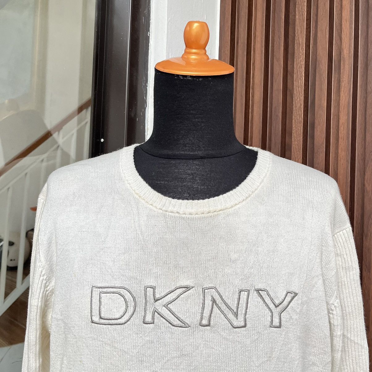 DKNY × Donna Karan 💸BINDING OFFER💸 2000S DKNY Knitewear Men's Big Logo Size US L / EU 52-54 / 3 - 3 Thumbnail