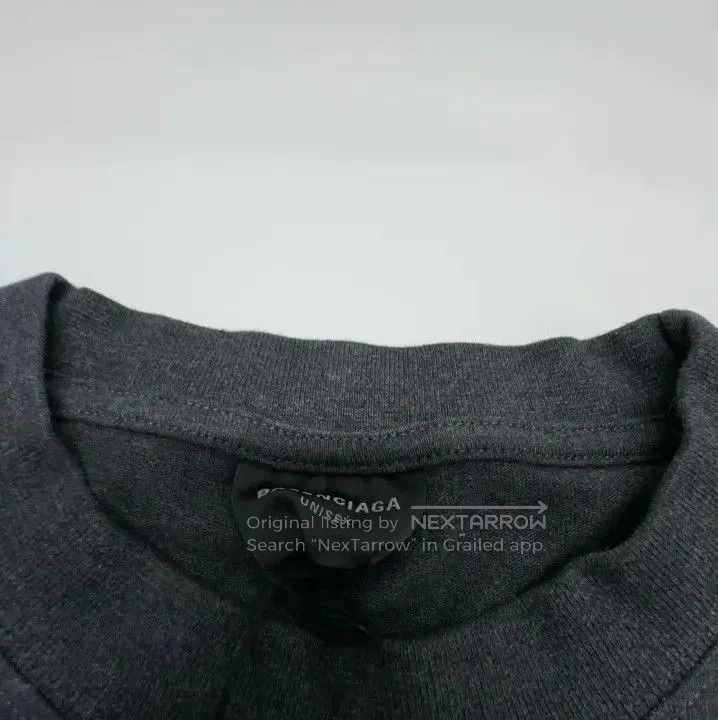 Balenciaga Balenciaga Gray Long Sleeve Logo T-Shirt for Men. Size US M / EU 48-50 / 2 - 4 Thumbnail
