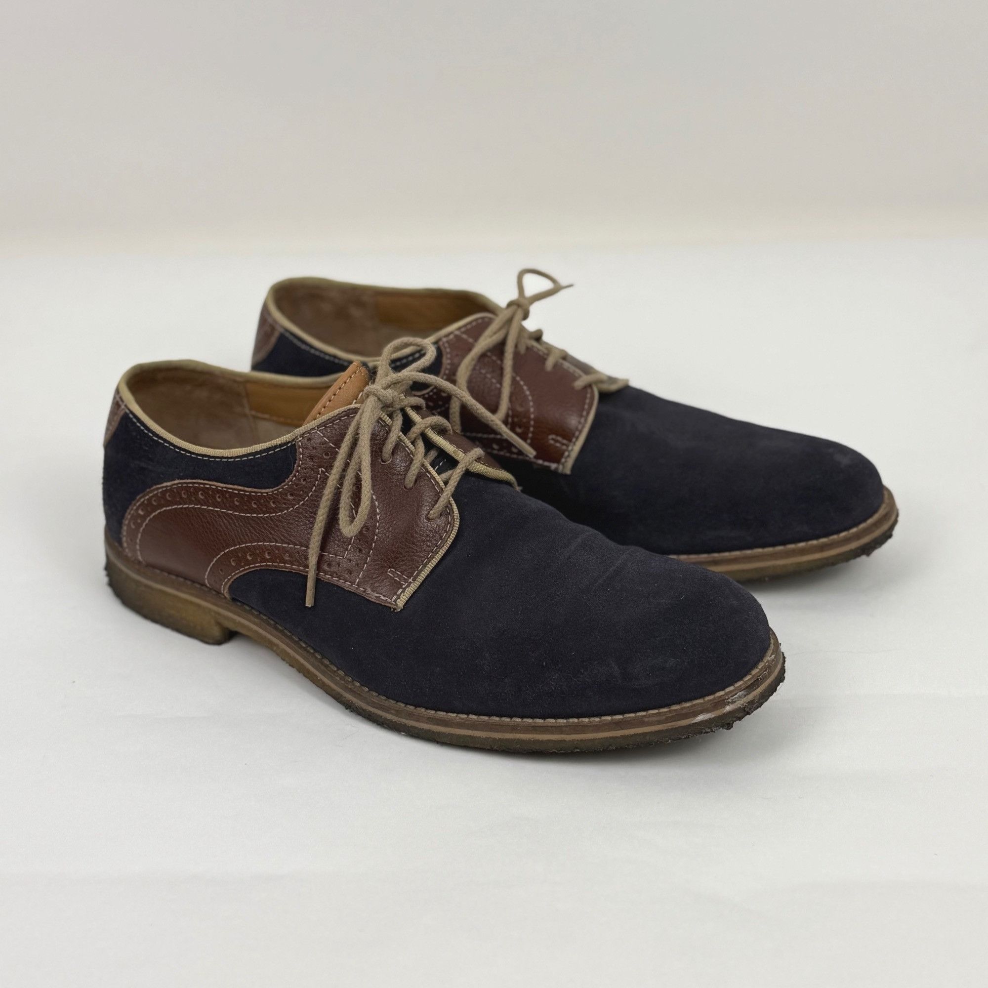 Johnston & Murphy Johnston & Murphy Men's Suede & Leather Saddle Shoes Blue/Br Size US 9.5 / EU 42-43 - 1 Thumbnail
