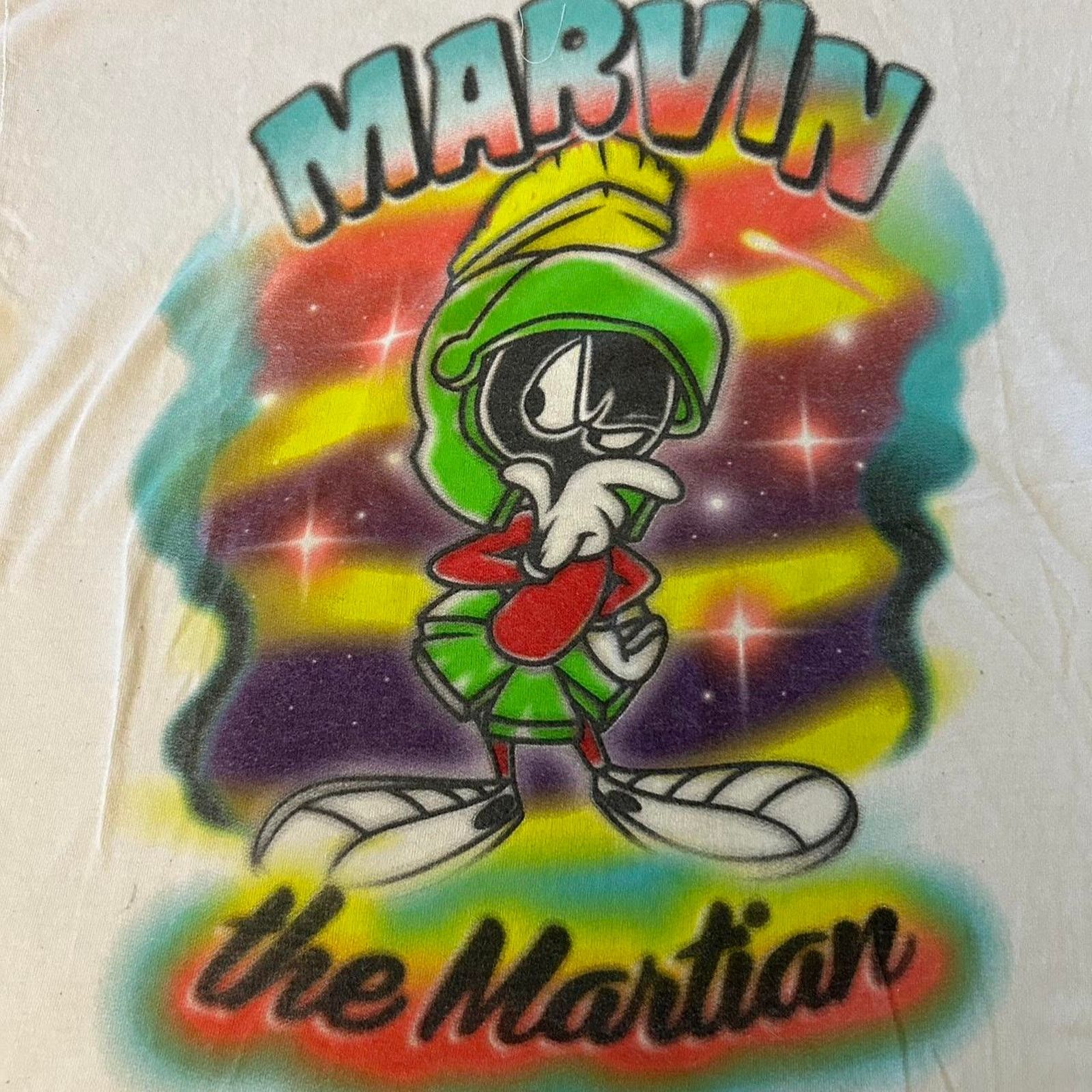 Warner Bros Y2k marvin the martian airbrushed tee Size US L / EU 52-54 / 3 - 2 Thumbnail