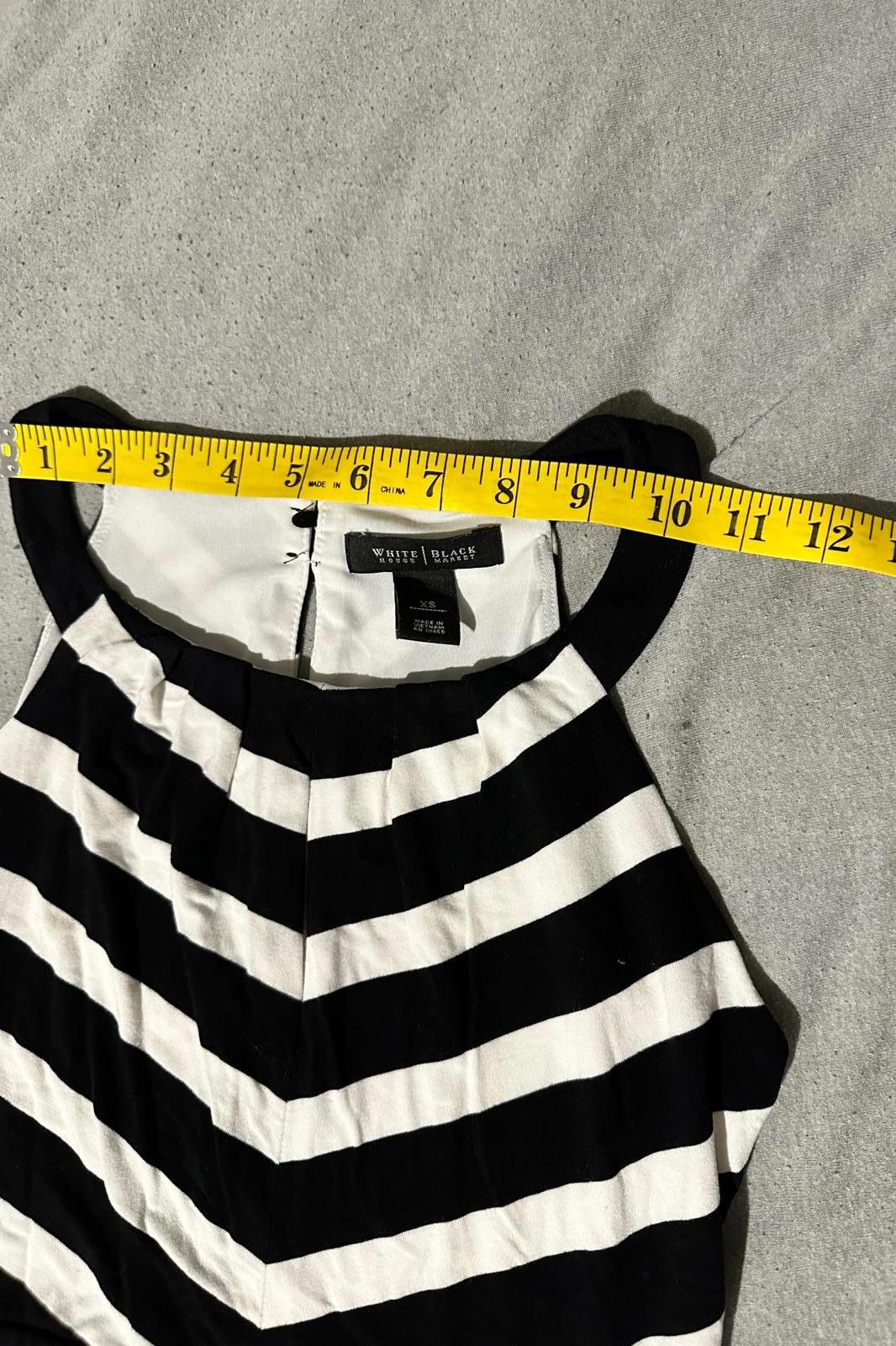 Designer Chic Black & White Striped Maxi Dress Size ONE SIZE - 8 Thumbnail