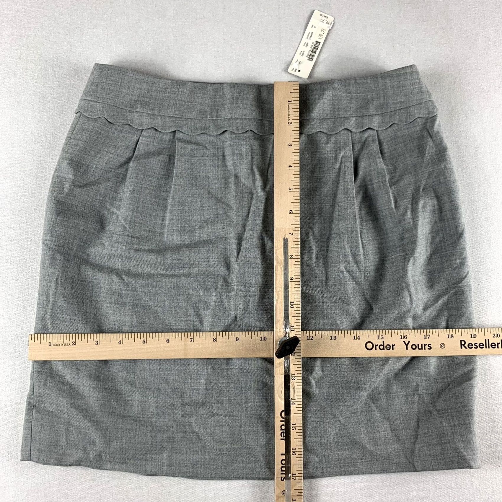 J.Crew JCREW SKIRT GRAY SCALLOPED WOMENS SIZE 8 NWT 30" WAIST Size 30" / US 8 / IT 44 - 5 Thumbnail