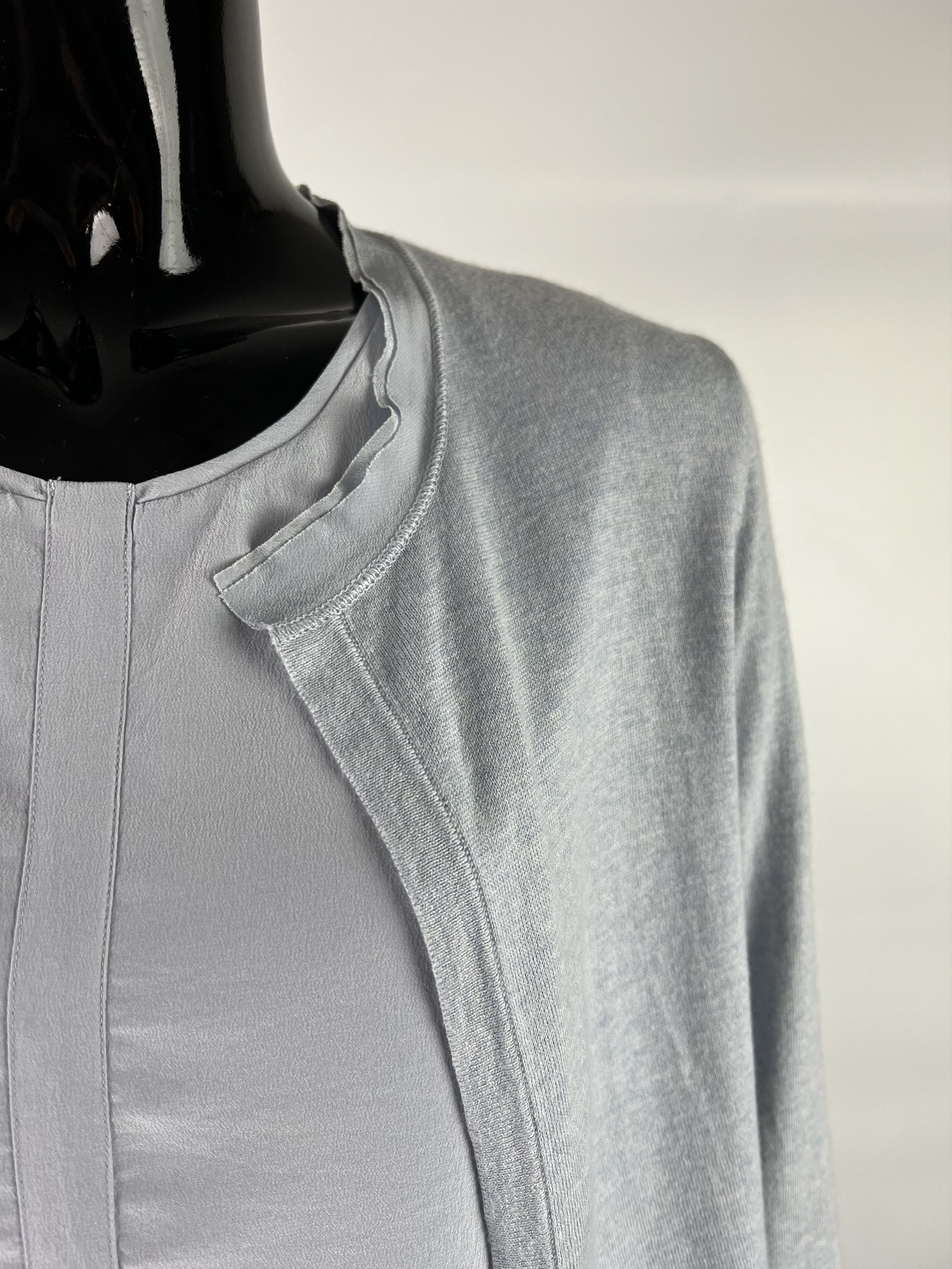 Designer Hemisphere Set Open Cardigan Tank Top Cashmere Silk Size S / US 4 / IT 40 - 4 Thumbnail