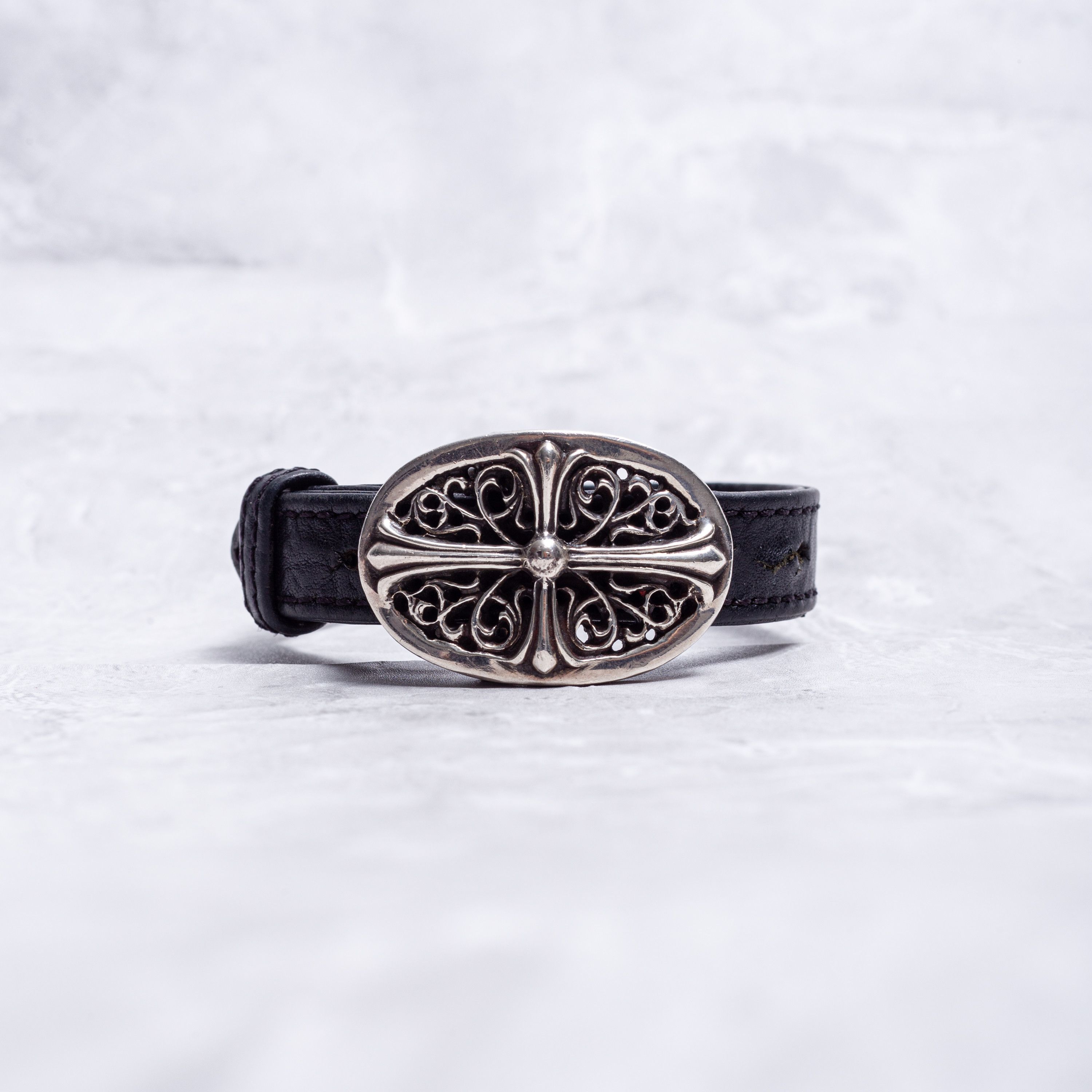 Chrome Hearts CHROME HEARTS Leather Bracelet Tiny Classic Oval Size ONE SIZE - 2 Thumbnail