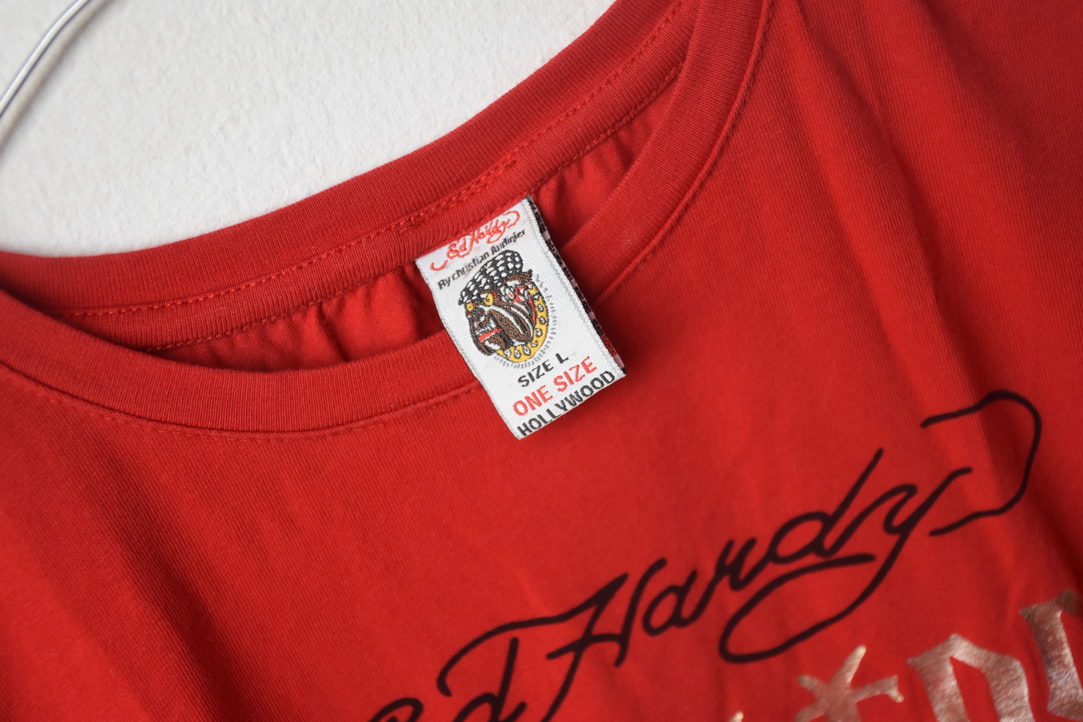 Christian Audigier × Ed Hardy × Vintage vintage Ed Hardy summer night dress t-shirt rose Size ONE SIZE - 4 Thumbnail