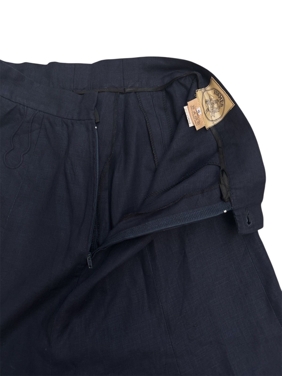 Hermes 1980s Linen Midi Skirt Size 27" / US 4 / IT 40 - 5 Thumbnail