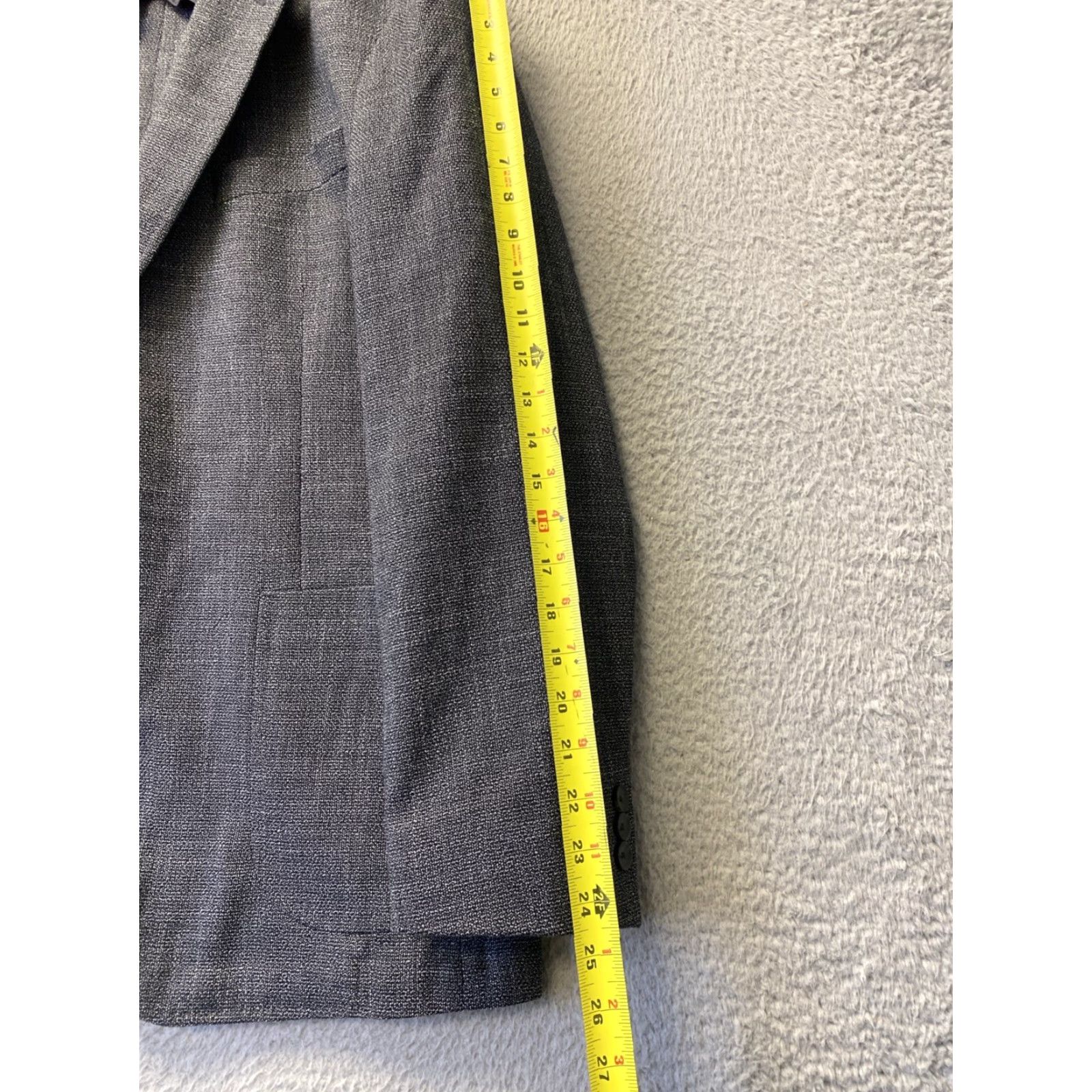 Vintage 1901 Travel Sport Coat Blazer Polyester Unstructured XL gray / 114-65 SLIM Size 46R - 6 Thumbnail