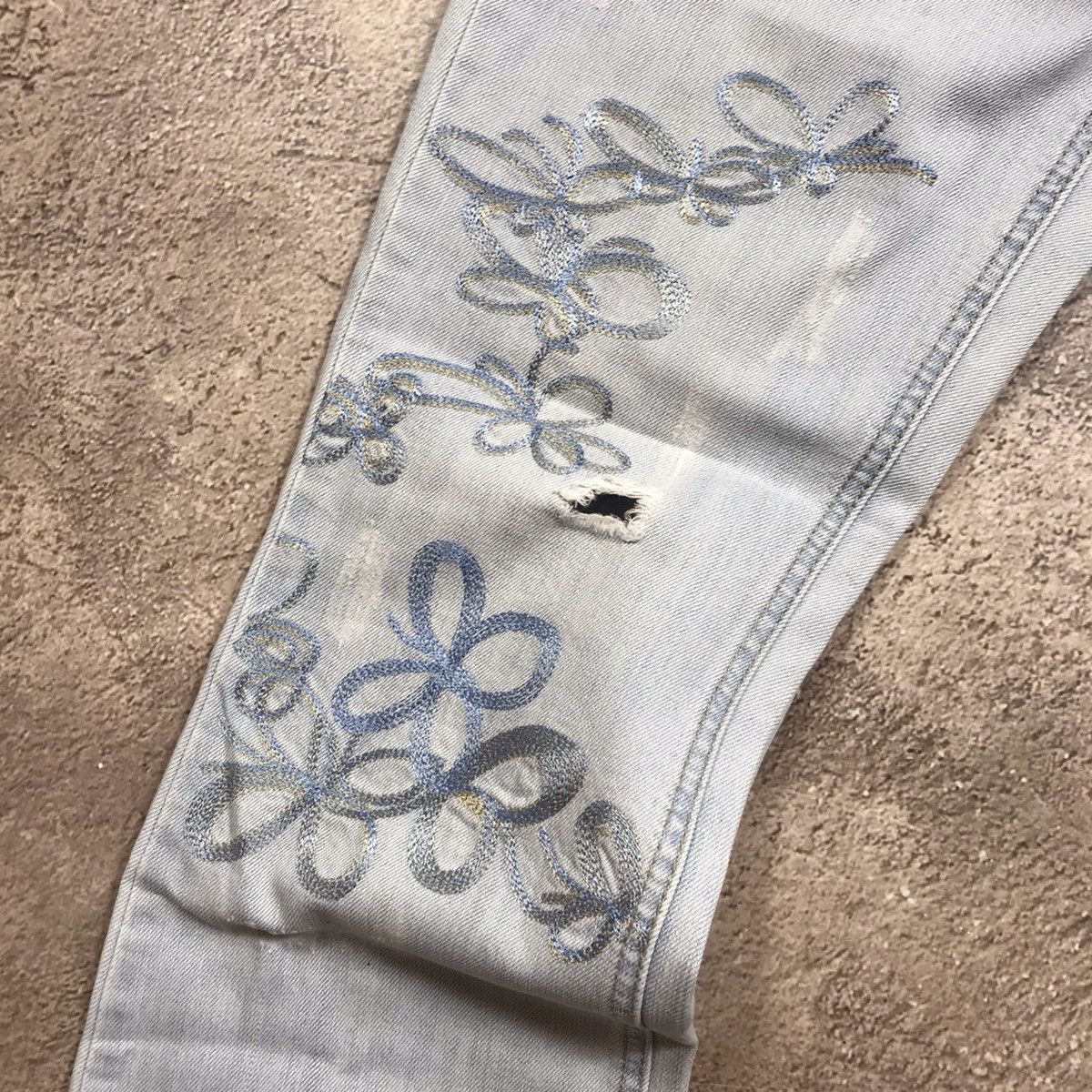 Vintage Vintage 90s Distressed Baggy Jeans Thrashed Skate Grunge 28 Size 28" / US 6 / IT 42 - 3 Thumbnail