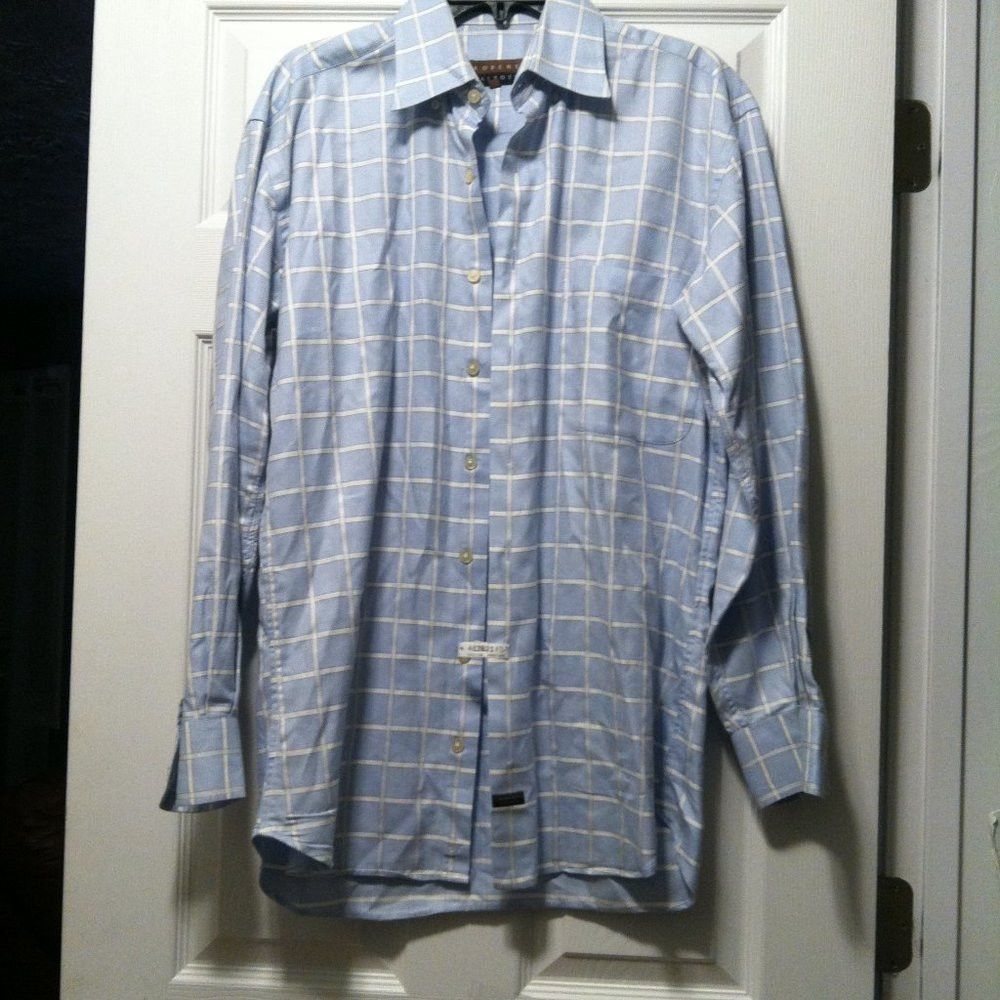 Robert Talbott ROBERT TALBOTT MEN'S BLUE COTTON CASUAL SHIRT SIZE: M Size US M / EU 48-50 / 2 - 4 Thumbnail