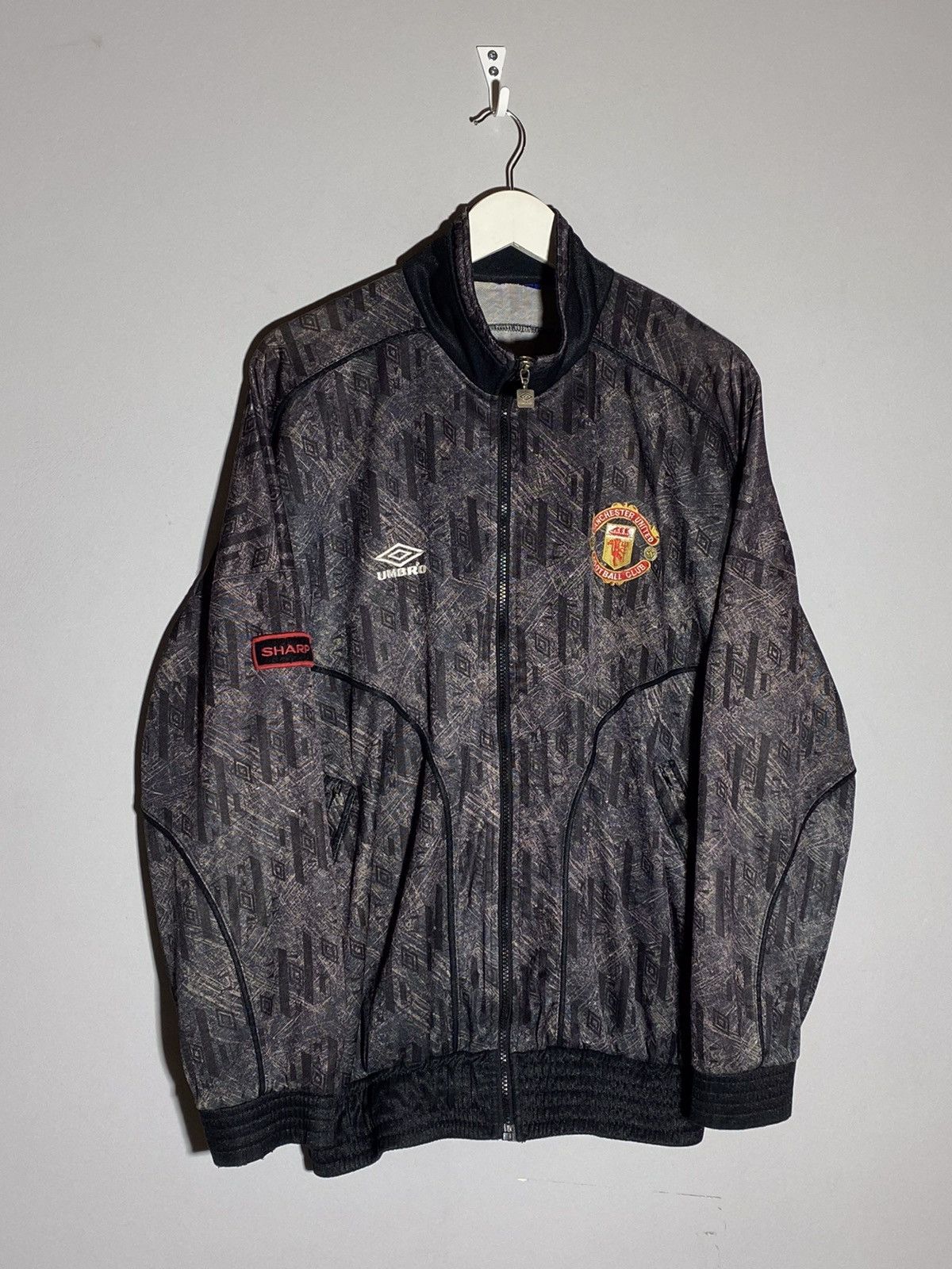 Umbro × Vintage Vintage 1992/93 Manchester United Umbro Sharp Rare track top Size US L / EU 52-54 / 3 - 2 Thumbnail