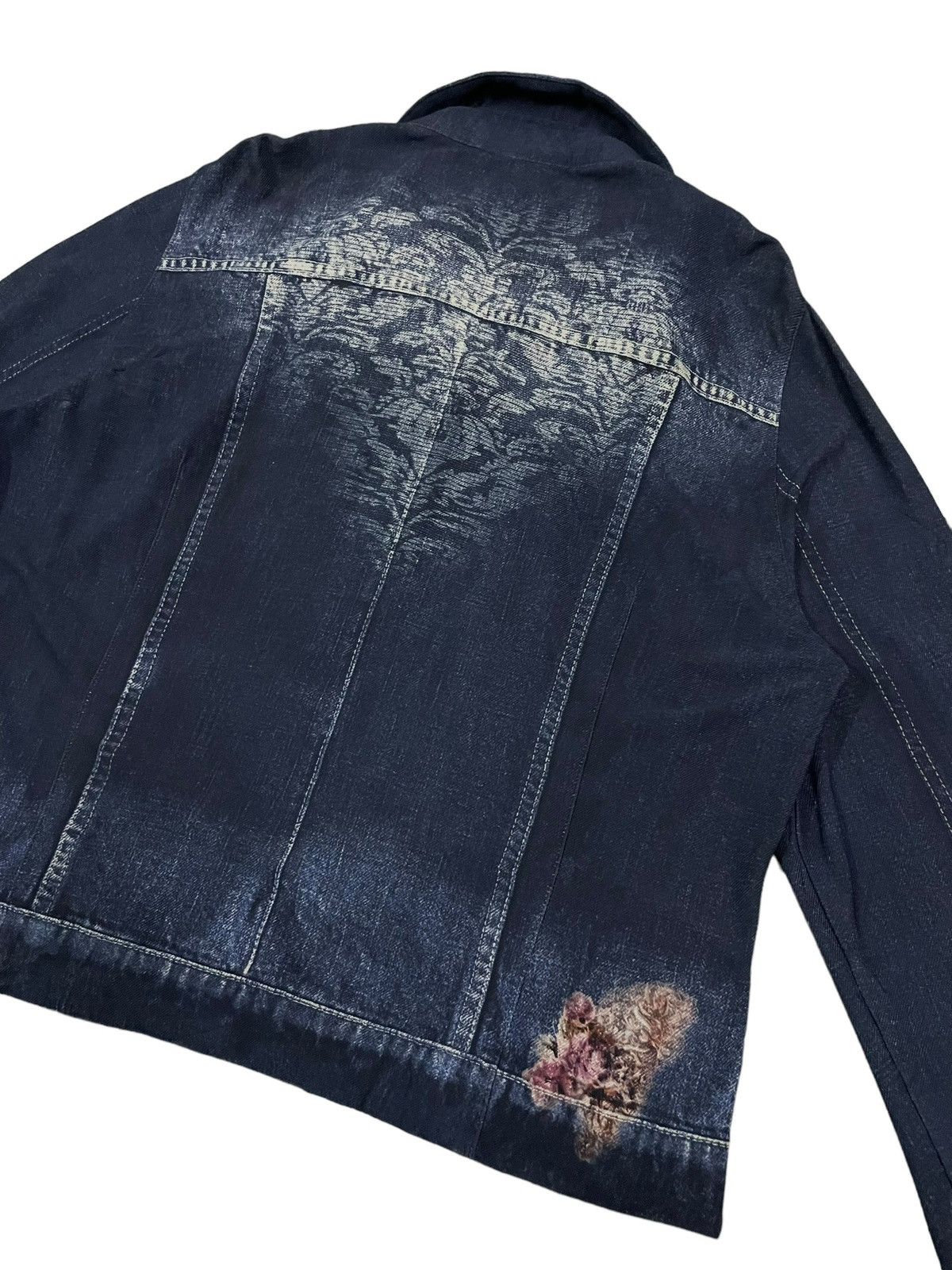 Christian Audigier Vintage Japanese Brand Denim Floral Art Style ButtonUp Shirt Size M / US 6-8 / IT 42-44 - 5 Thumbnail