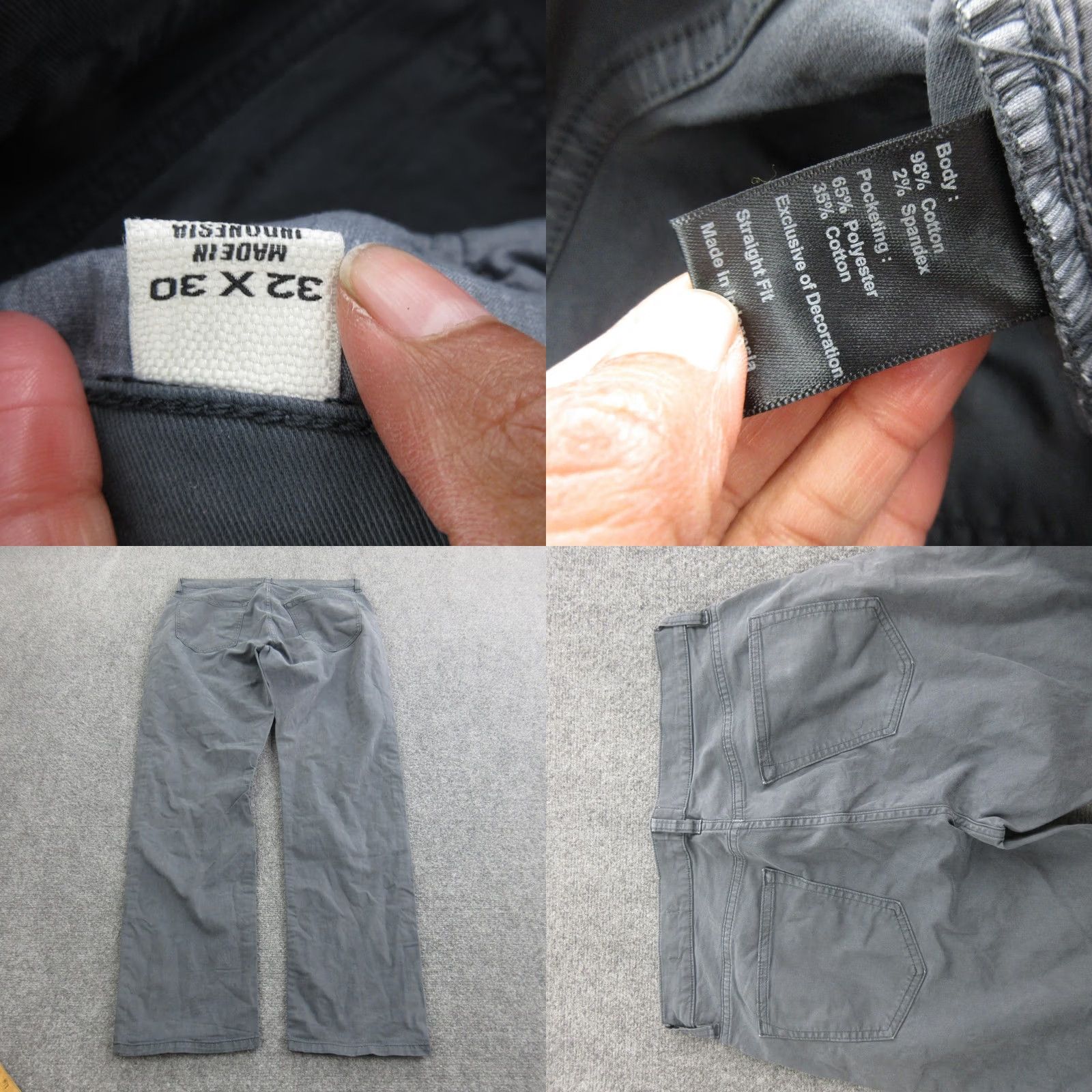 Flint And Tinder Flint and Tinder Jeans Mens 32x30 Gray Straight Fit Denim Casual Pants Size US 32 / EU 48 - 8 Thumbnail